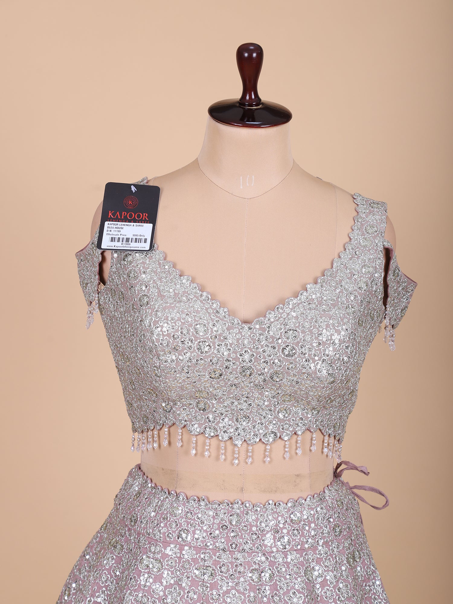 Onion Pink Georgette Embroidered Lehenga Set