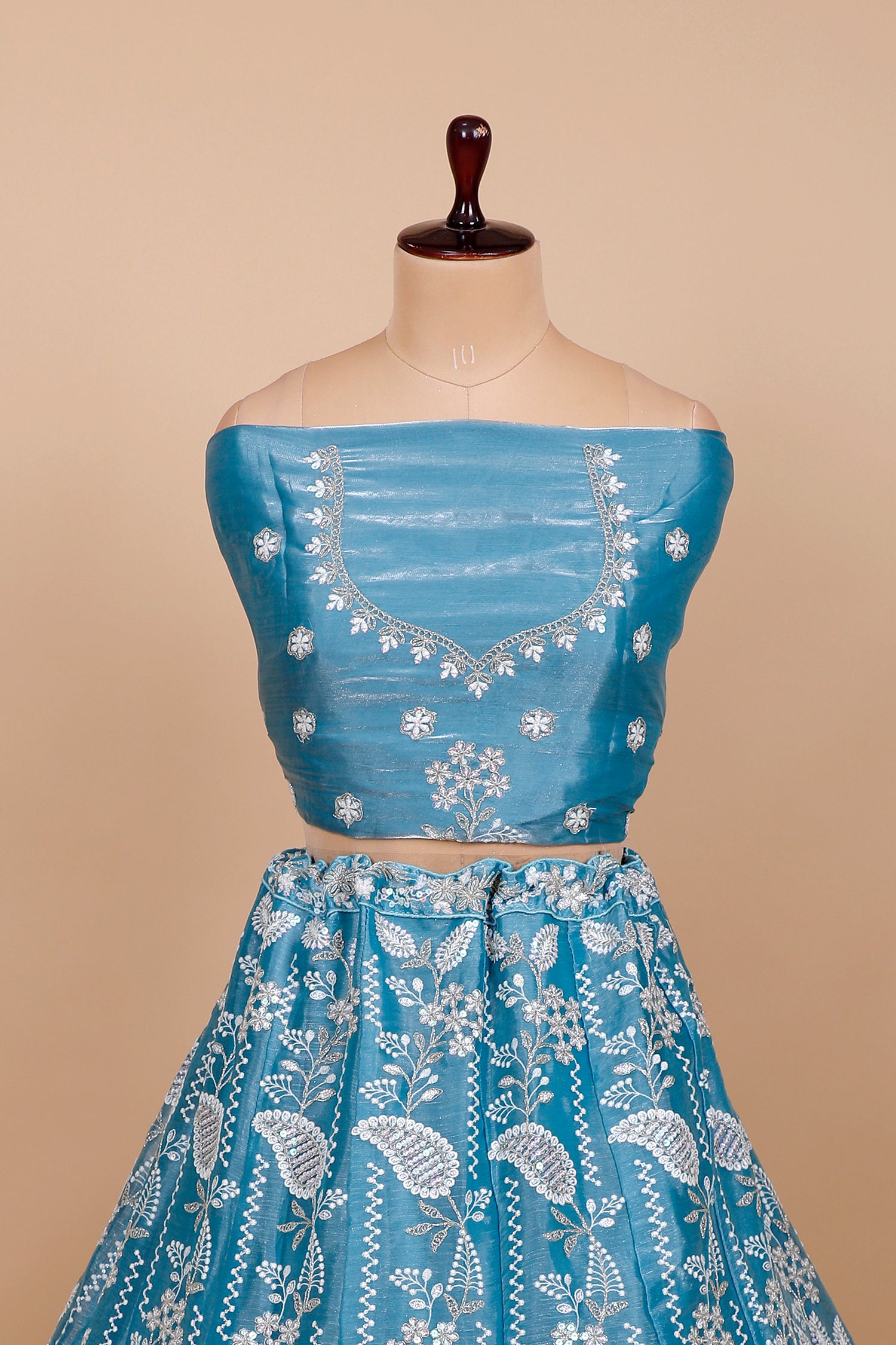 Rama Blue Festive Jimmy Choo Lehenga