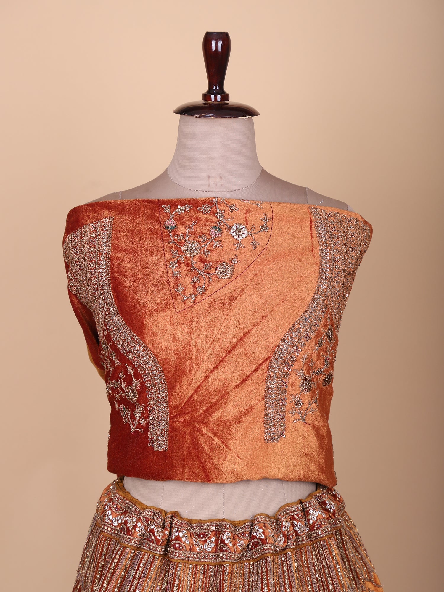 Vibrant Multi-Colour Bridal Lehenga With Embroidery