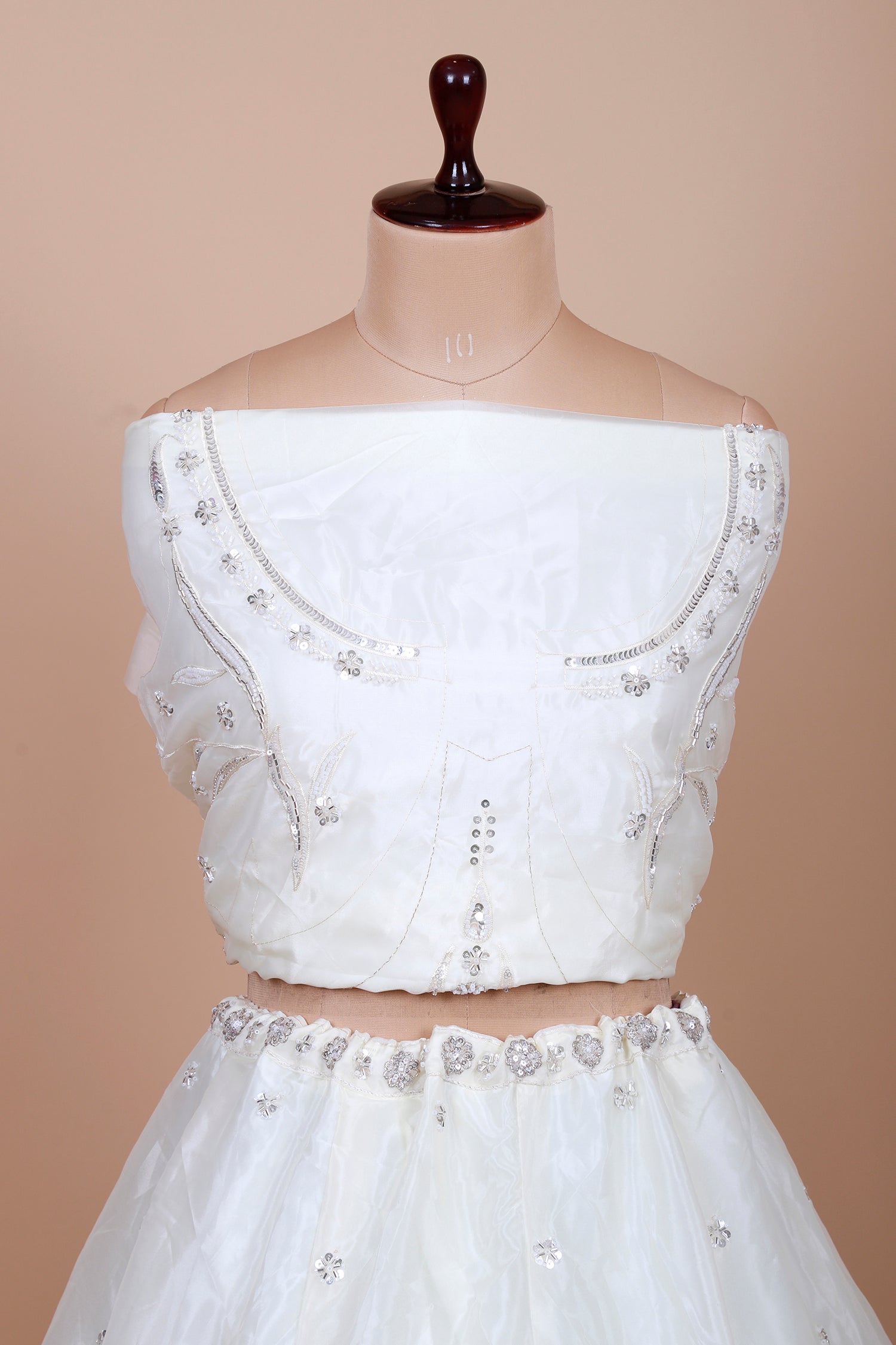 White Pink Lehenga With Tone-To-Tone Embroidery