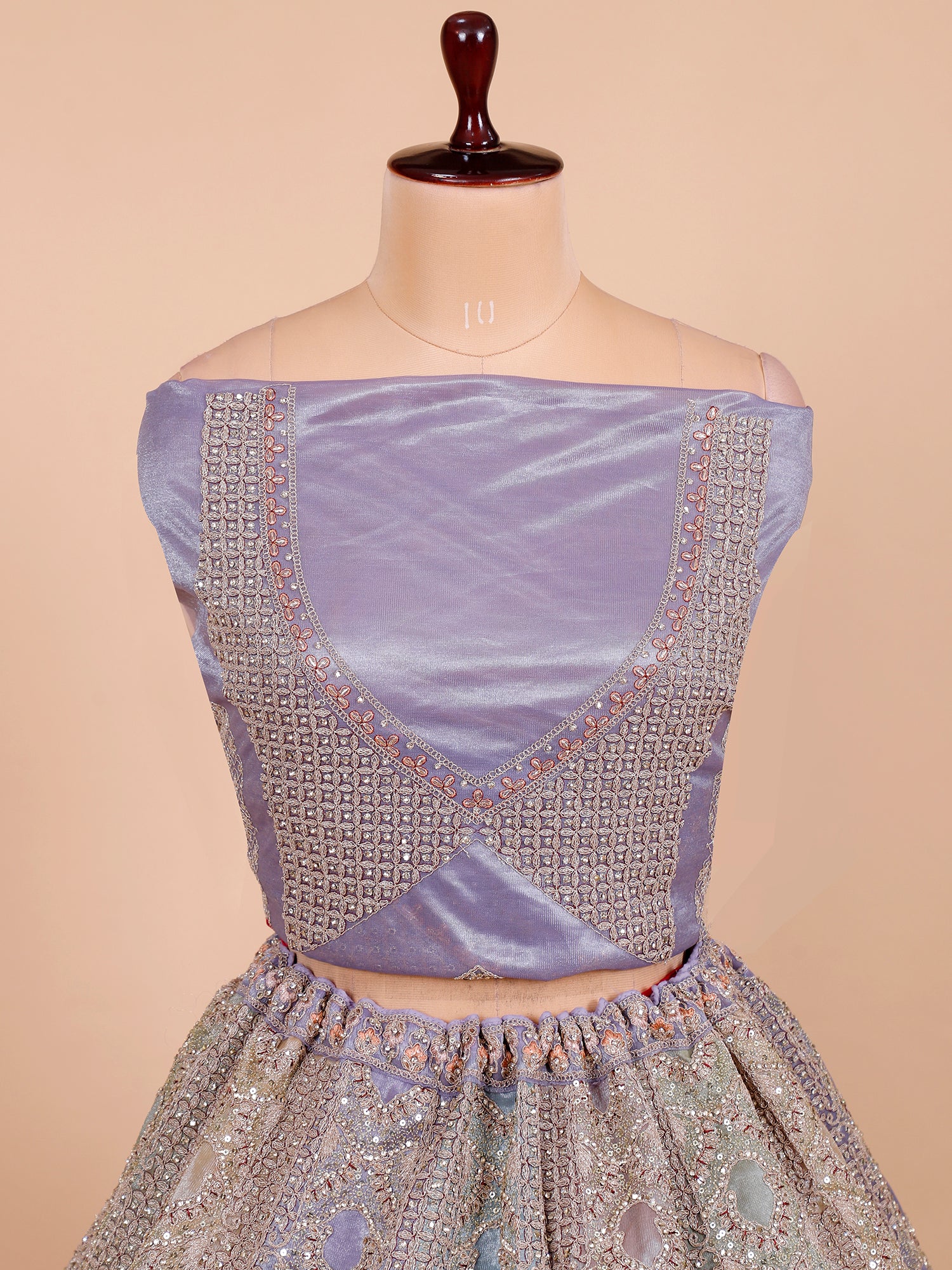 Purple Jimmy Choo Sequin Work Lehenga
