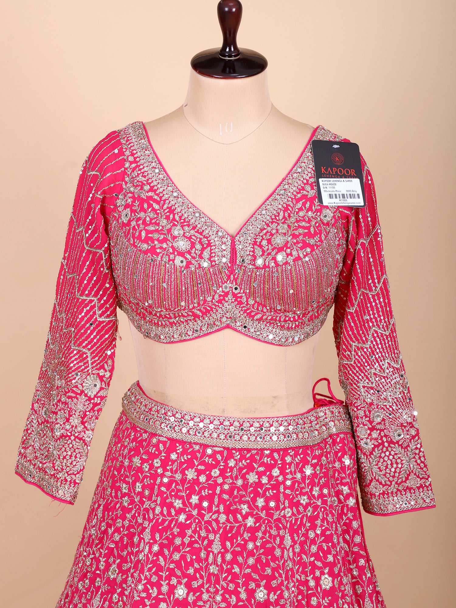 Pink Georgette Lehenga