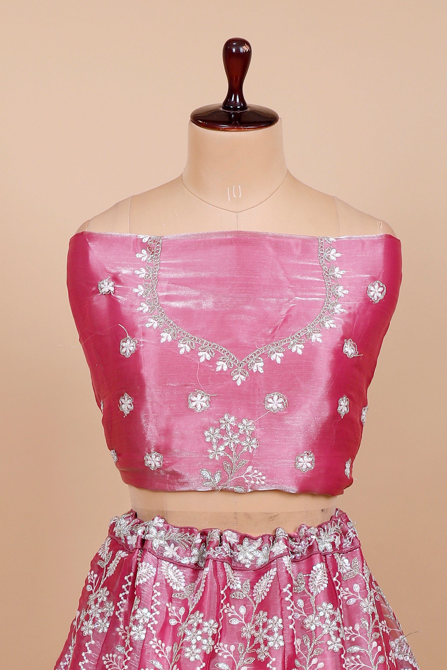 Dark Pink Jimmy Choo Thread And Jarkan Lehenga