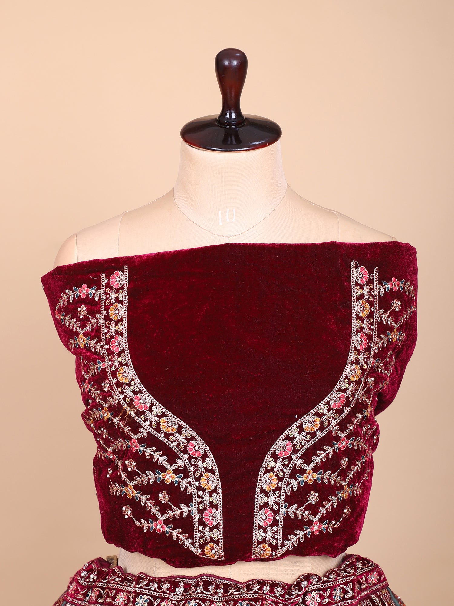 Majestic Maroon Lehenga With Royal Hand Embellishments