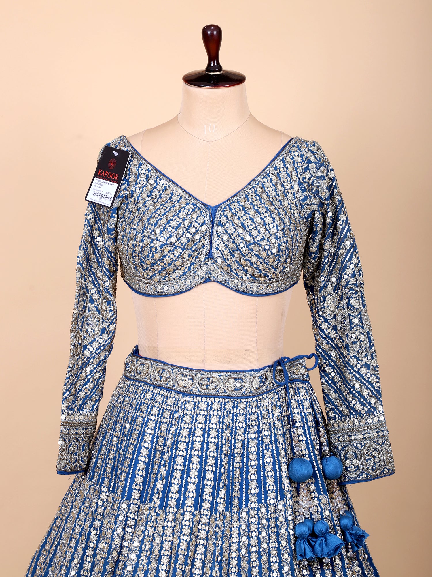 Sophisticated Dark Blue Georgette Lehenga For Special Events