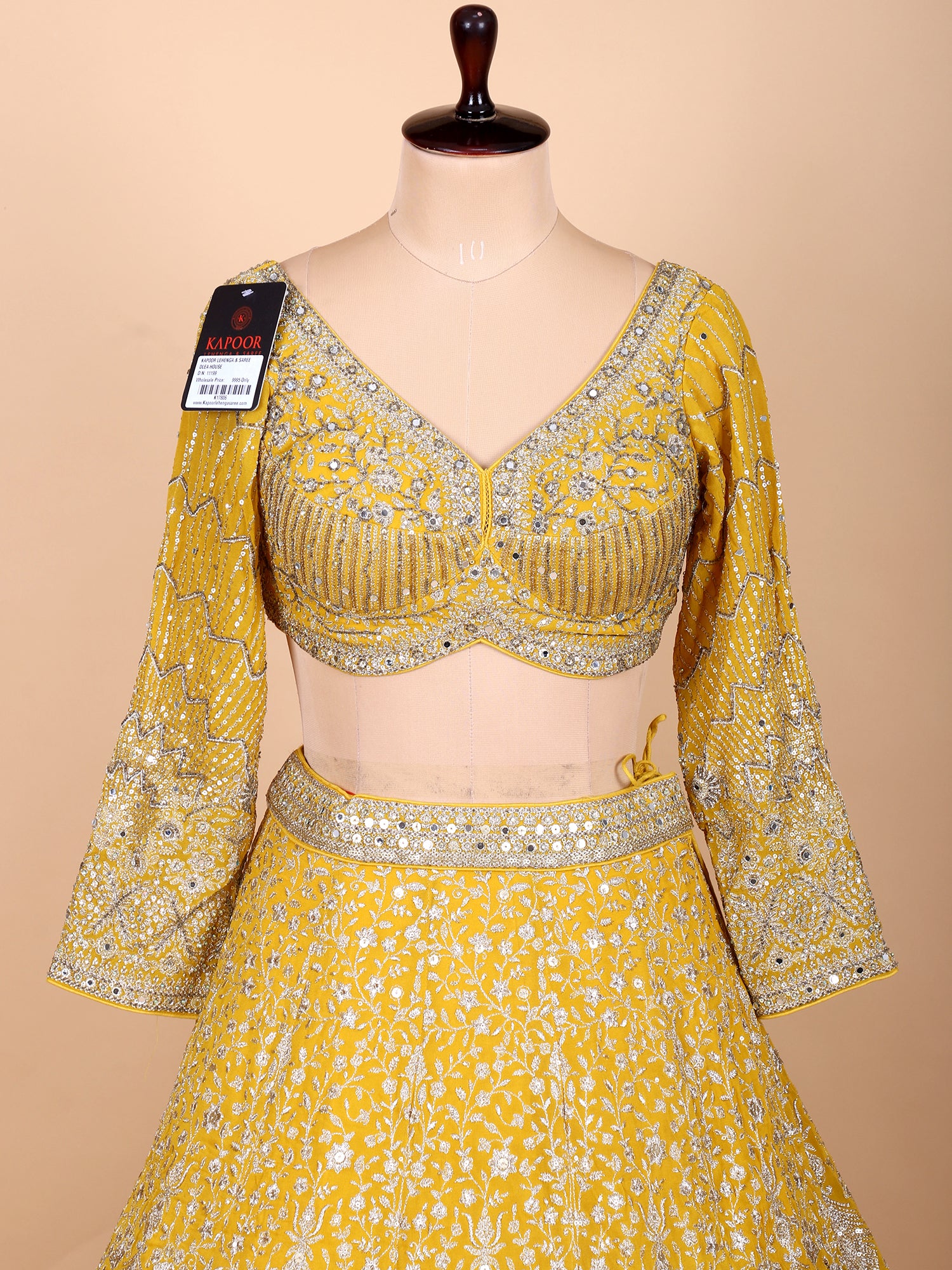 Bright Yellow Handcrafted Lehenga For Weddings