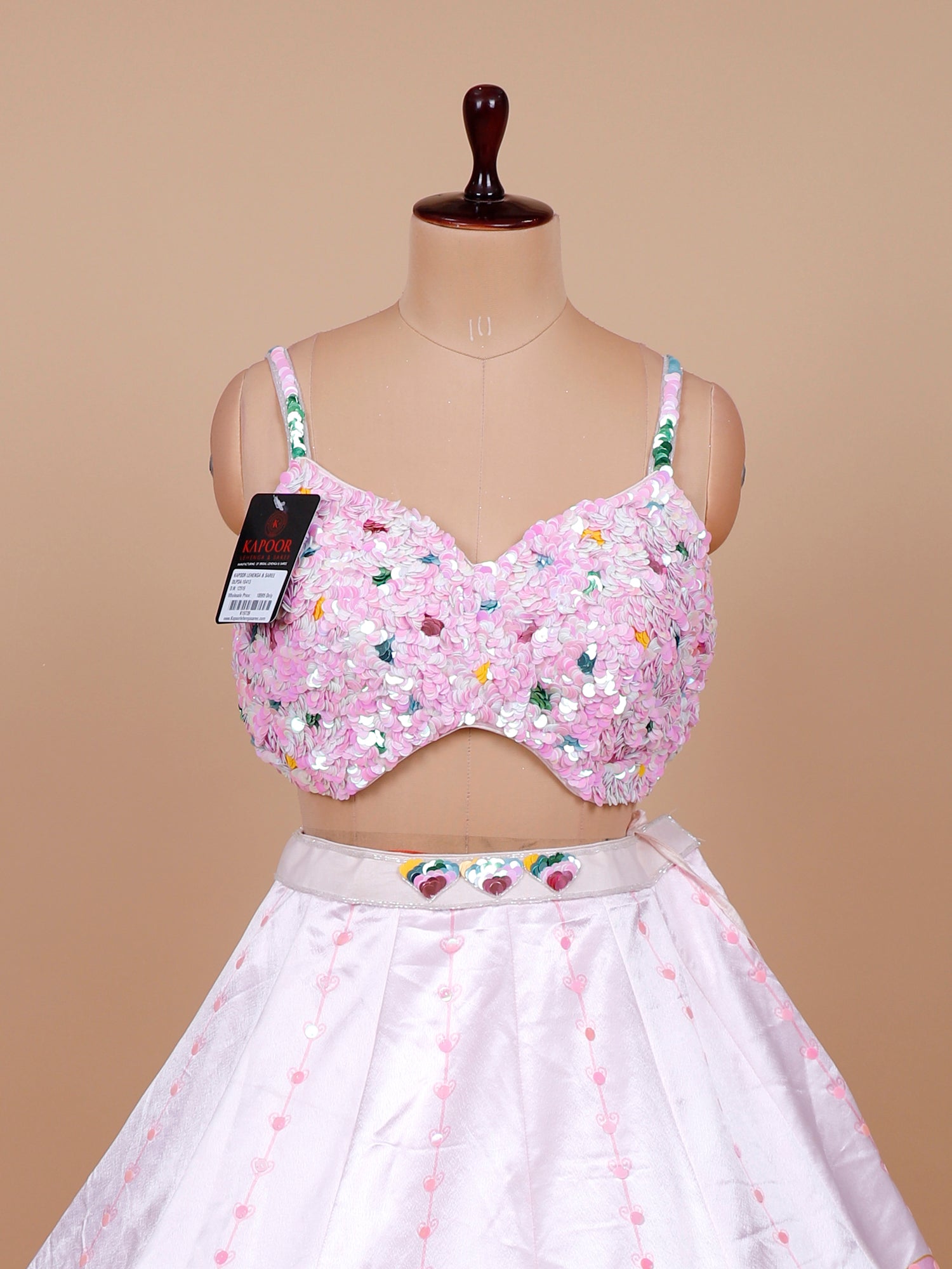 Baby Pink Pastel Grace Pearl Lehenga