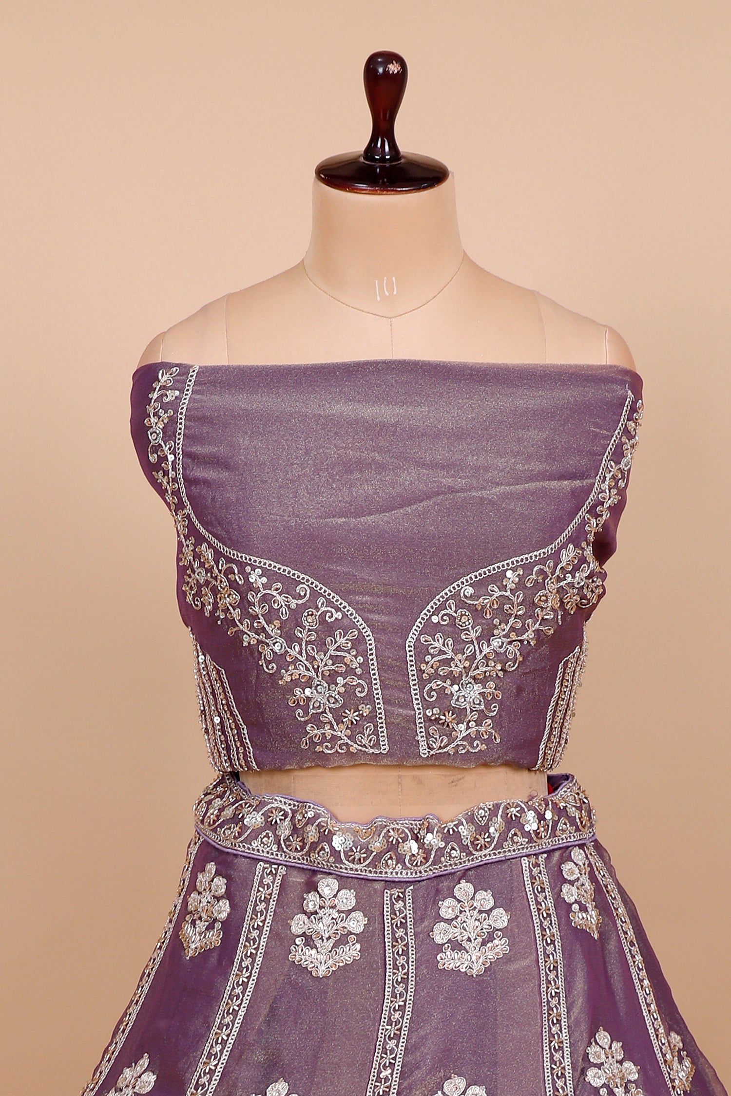Lavender Charm Hand Embroidered Lehenga