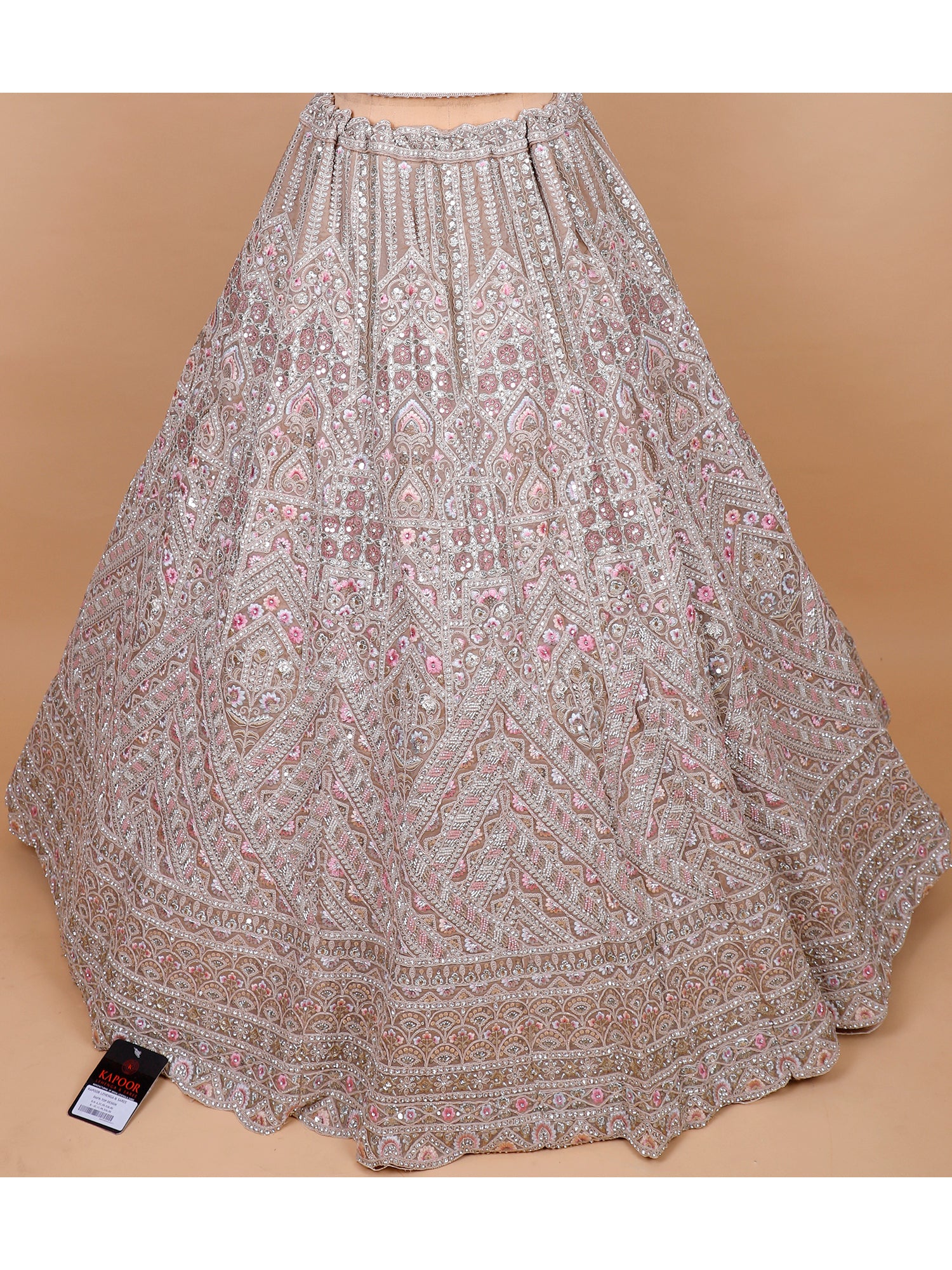 Blush In Beauty With Our Peach Silk Lehenga