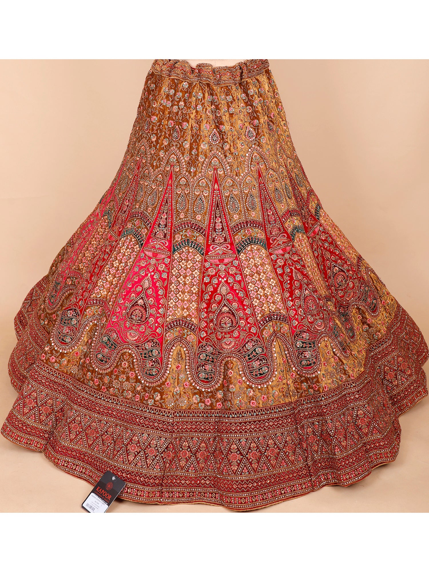 Multi Velvet Lehenga With Multicolour