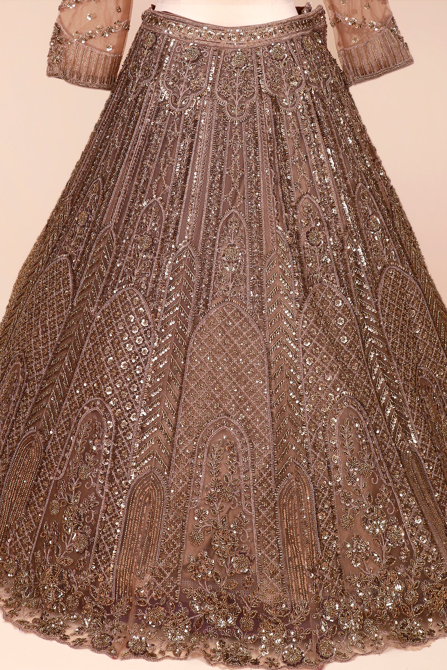 Luxury Dark Bronze Lehenga
