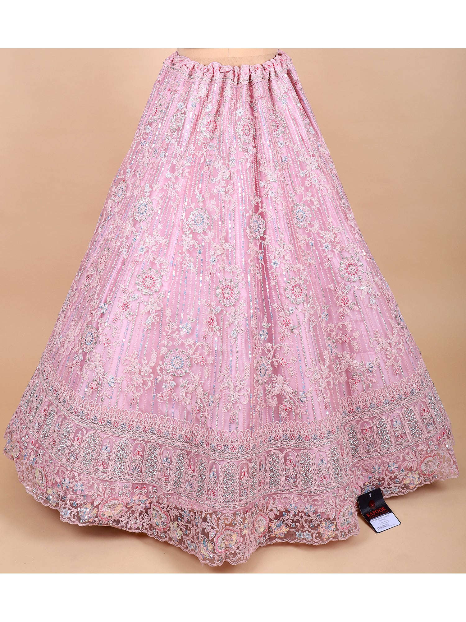 Baby Pink Designer Lehenga With Jarkan Detailing