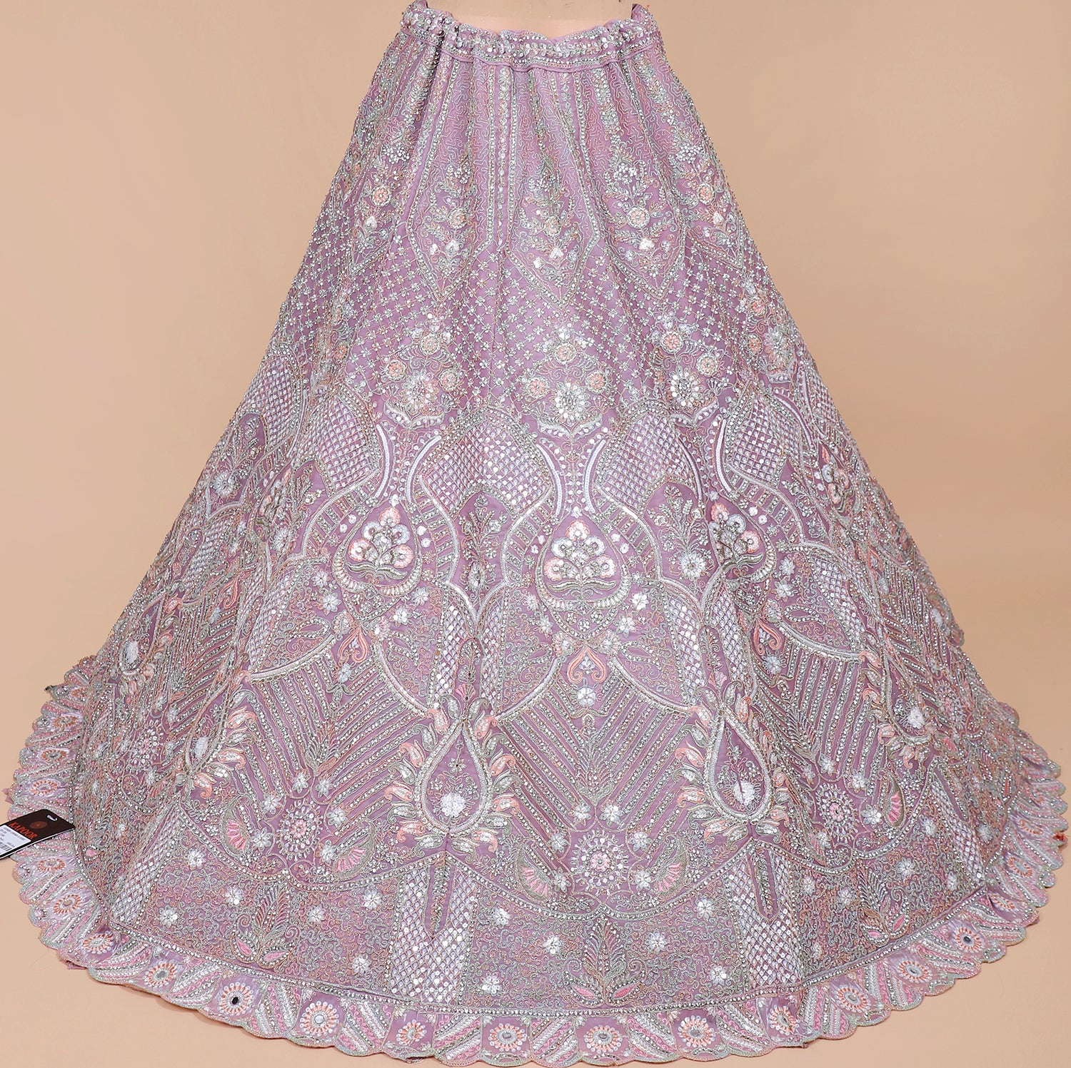 Lavender Jimmy Choo Lehenga With Thread