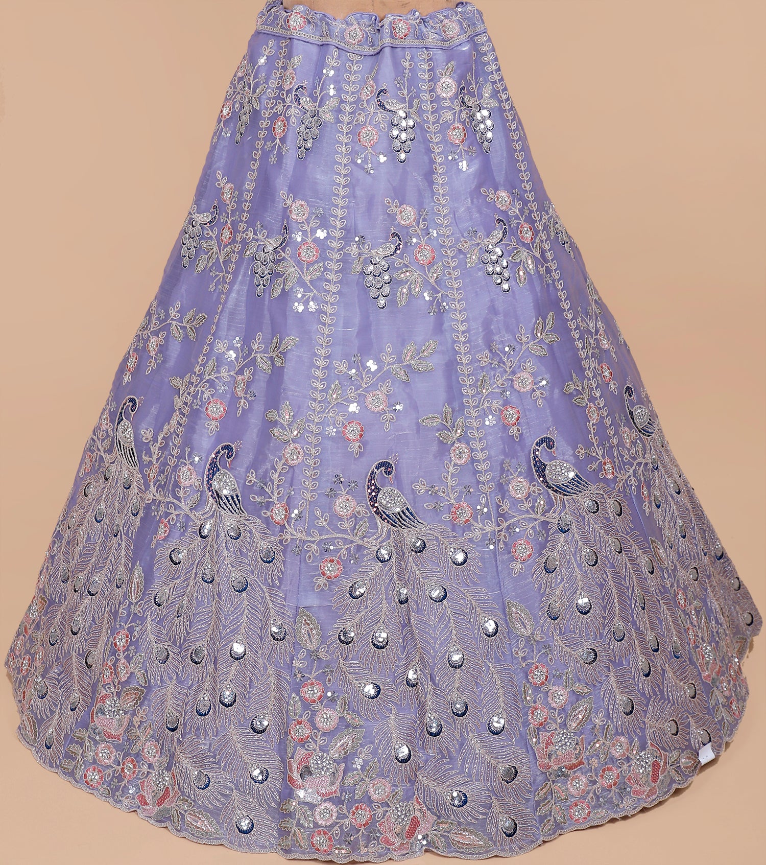 Lavender Glow Jarkan And Beadwork Lehenga