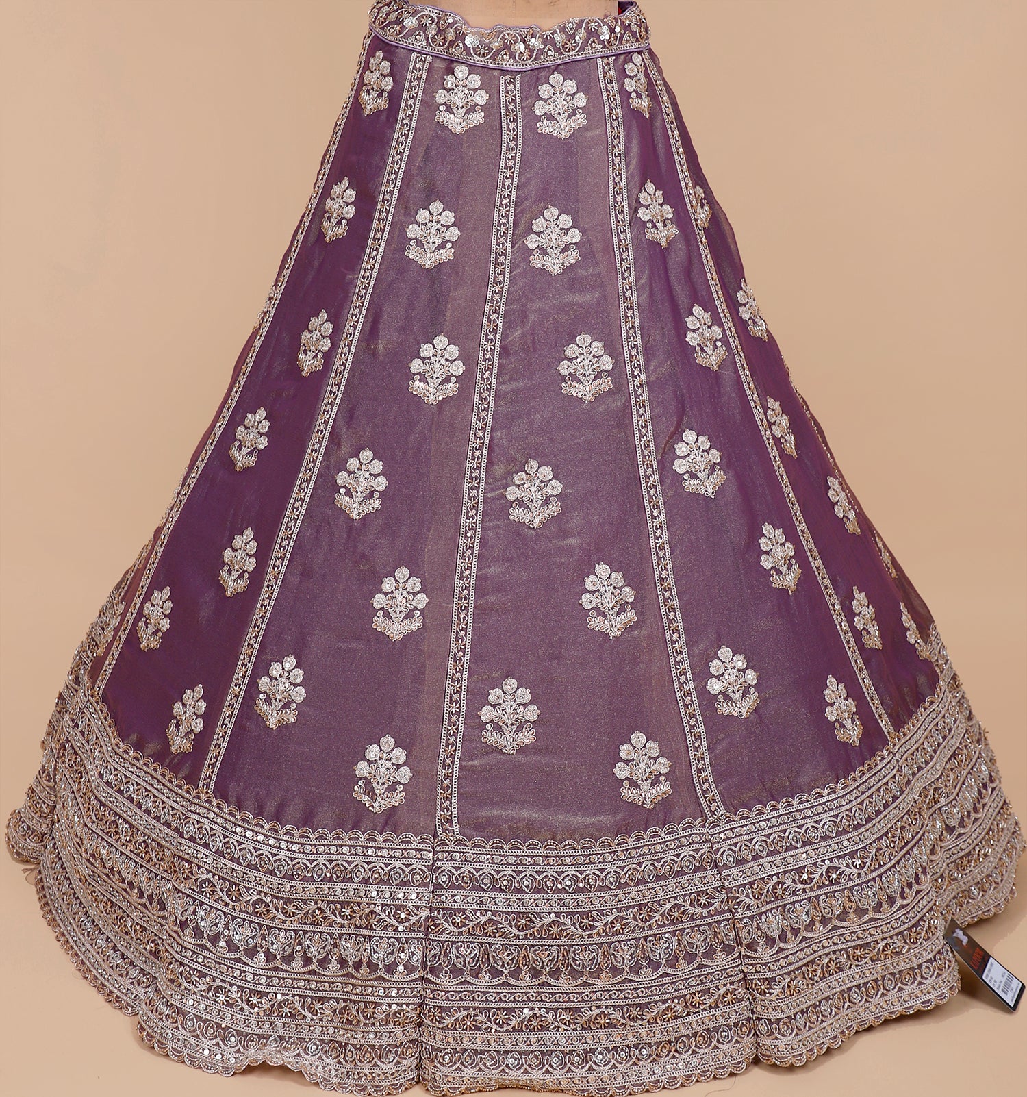 Lavender Charm Hand Embroidered Lehenga