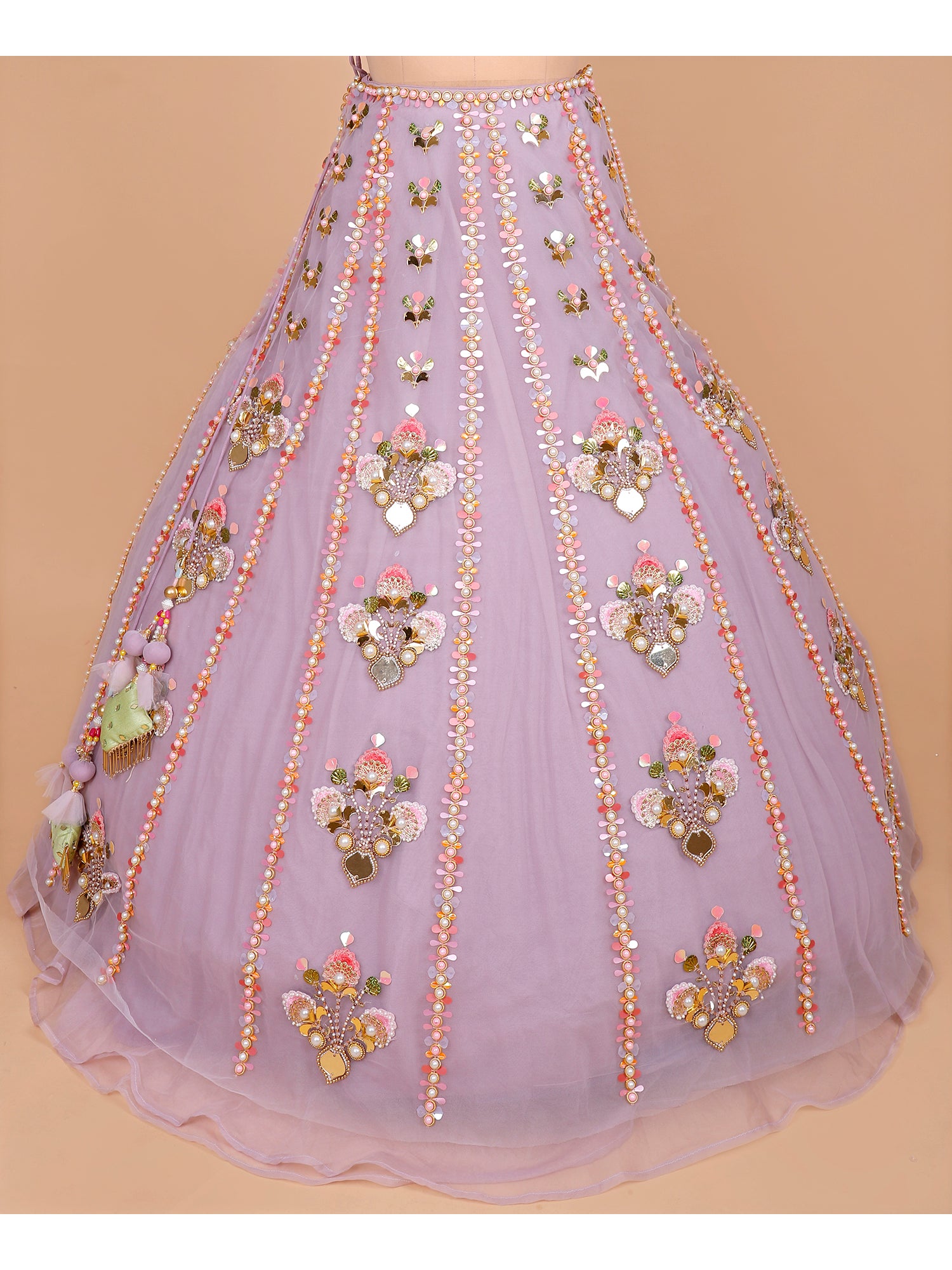 Gothic Romance Lavender Lehenga