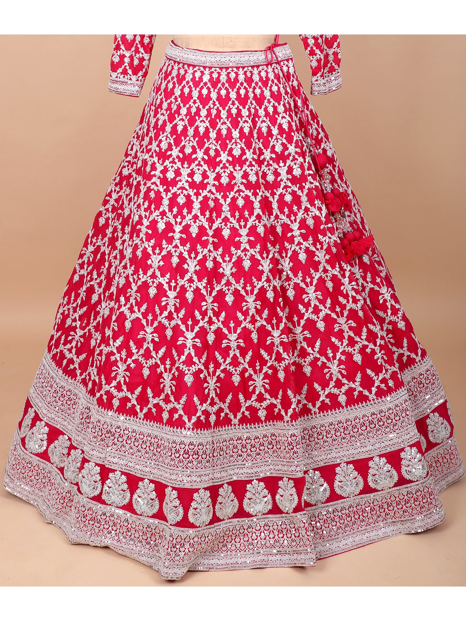 Designer Pink Georgette Lehenga Set