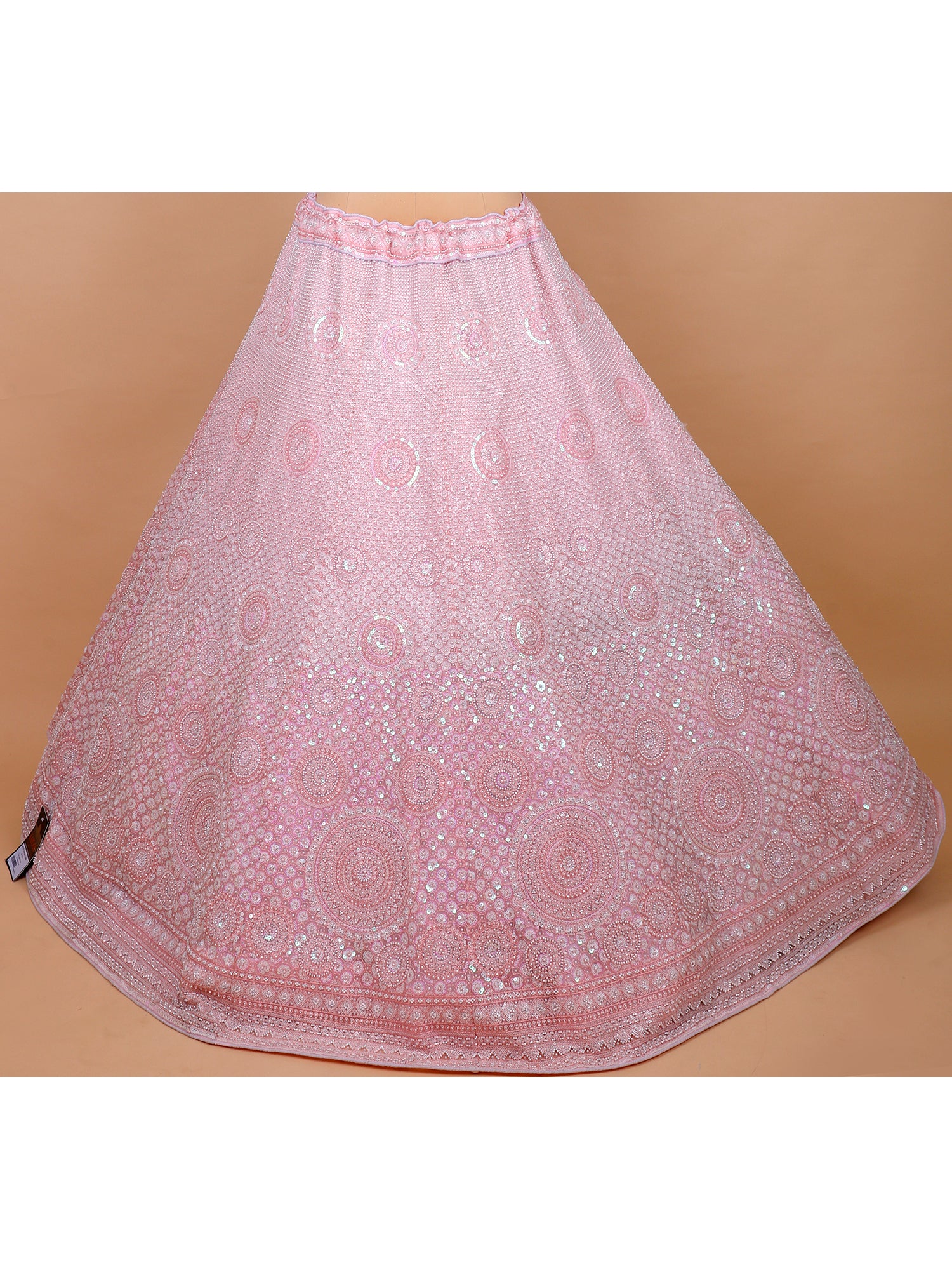 Pink Velvet Lehenga With Jarkan Work