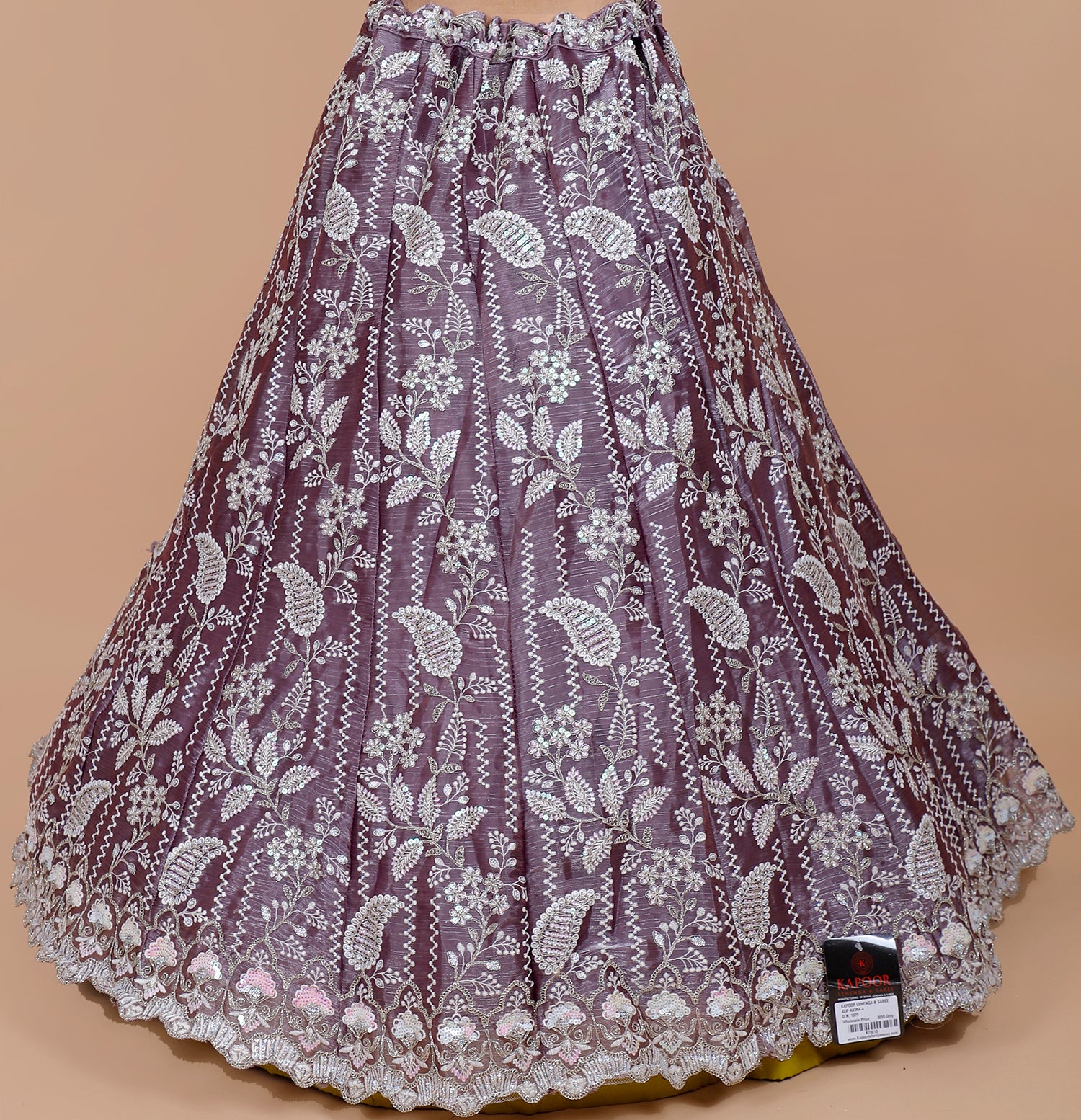 Designer Dark Lavender Jarkan Lehenga