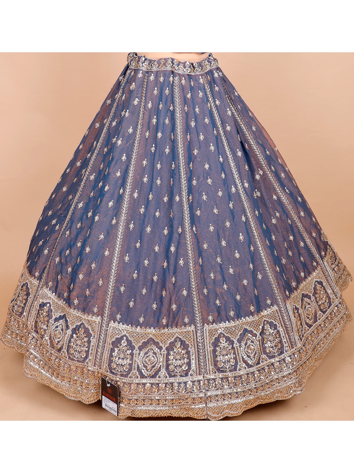 Lavender Bridal Lehenga With Handwork