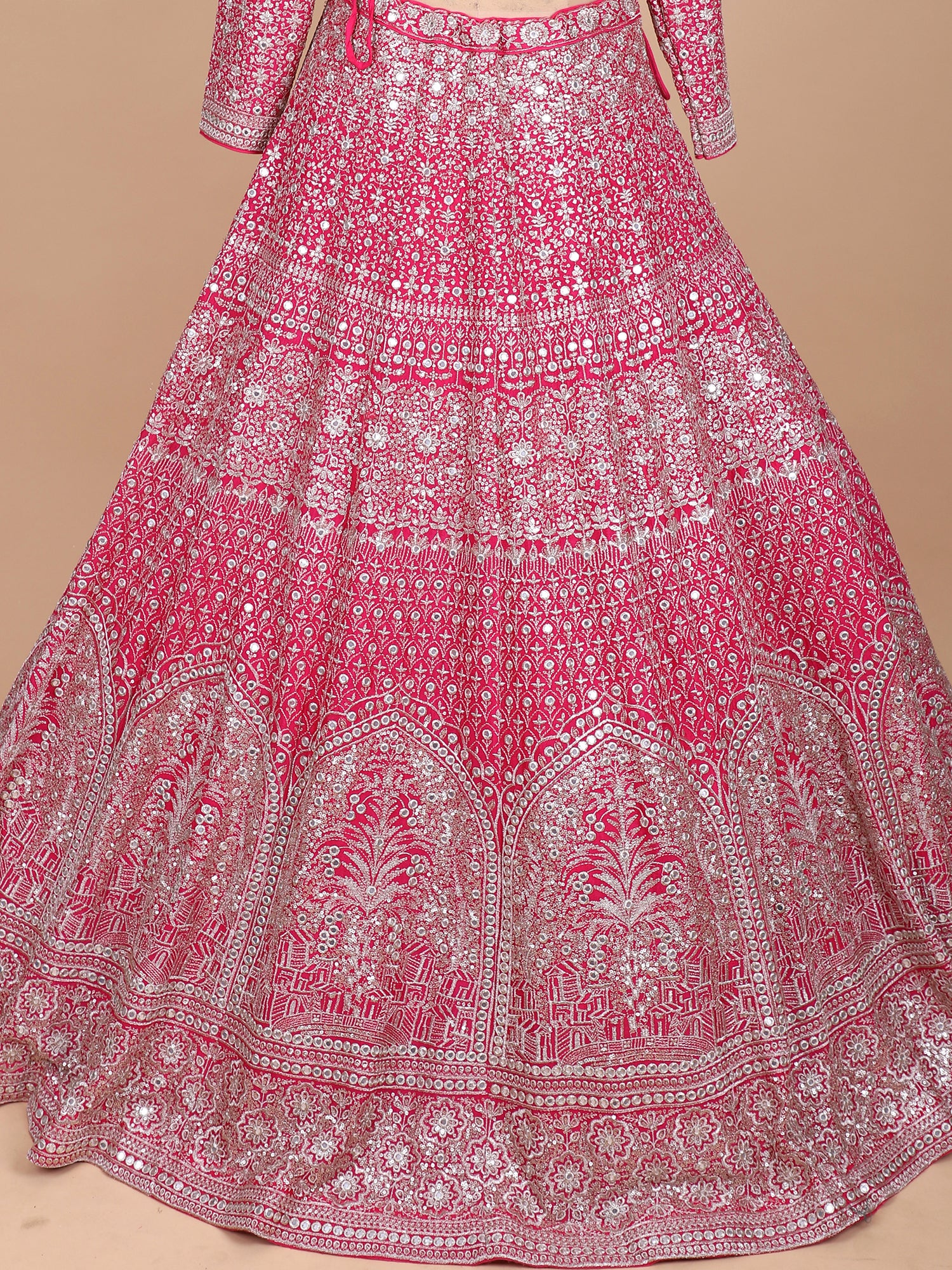 Handcrafted Blush Pink Lehenga For Women