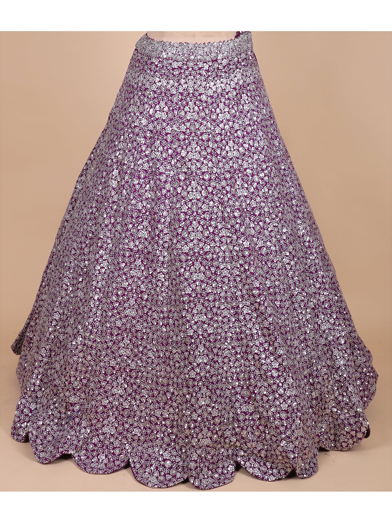 Designer Purple Thread Work Lehenga Ensemble