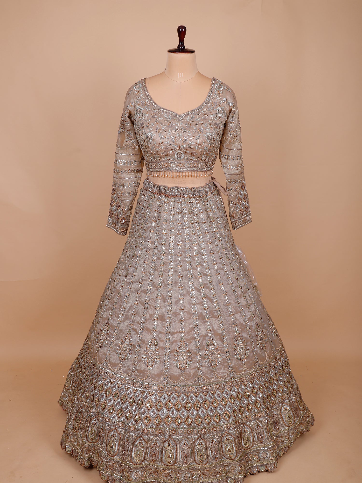 Copper Gold Jimmy Choo Jarkan Lehenga