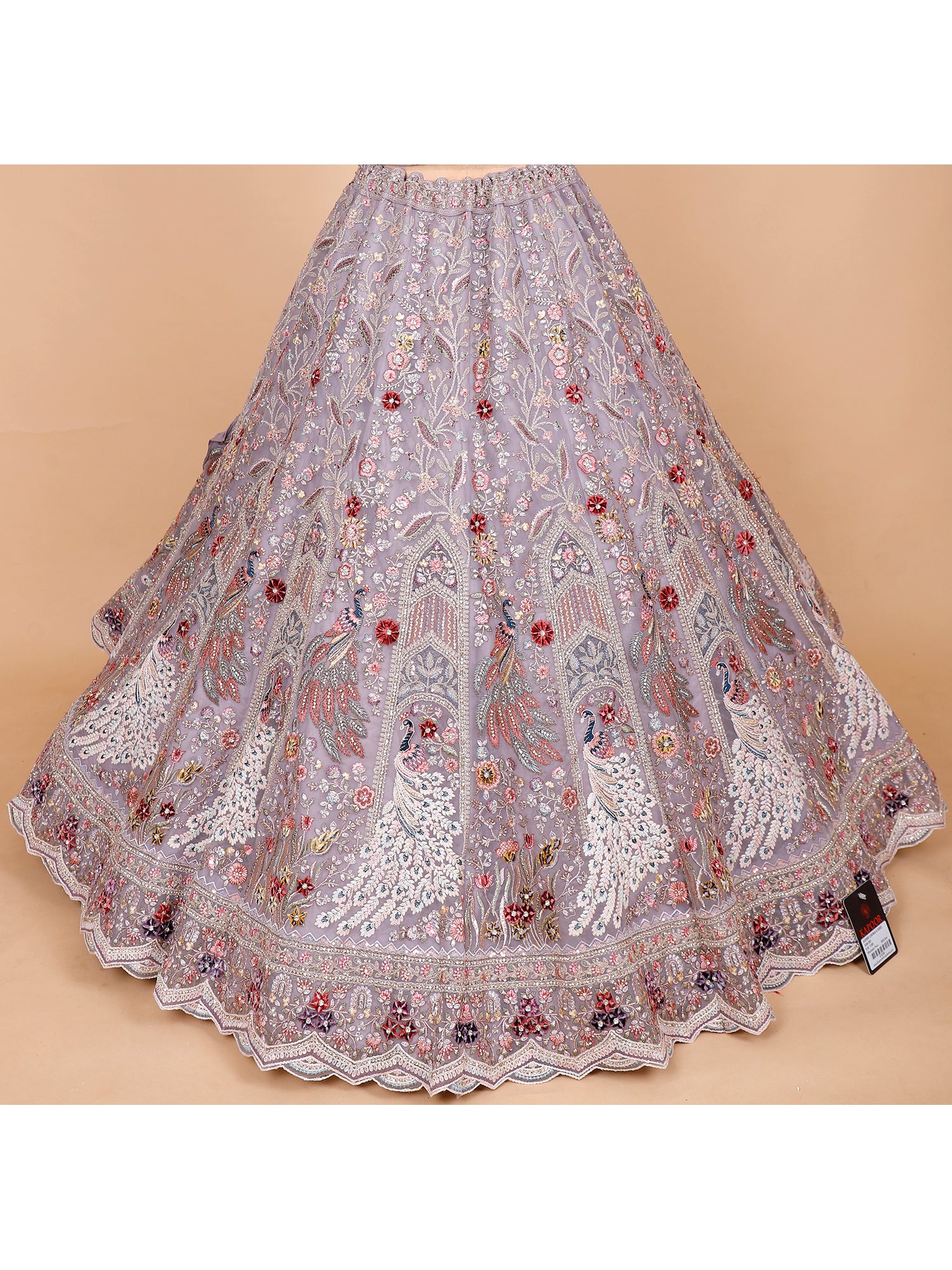 Designer Lavender Net Lehenga