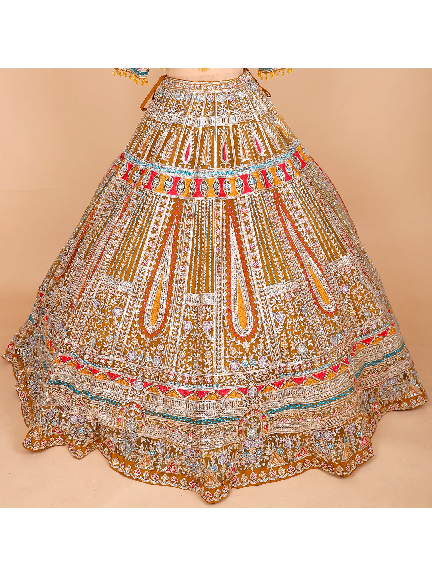 Yellow Butterfly Net Designer Lehenga With Jarkan