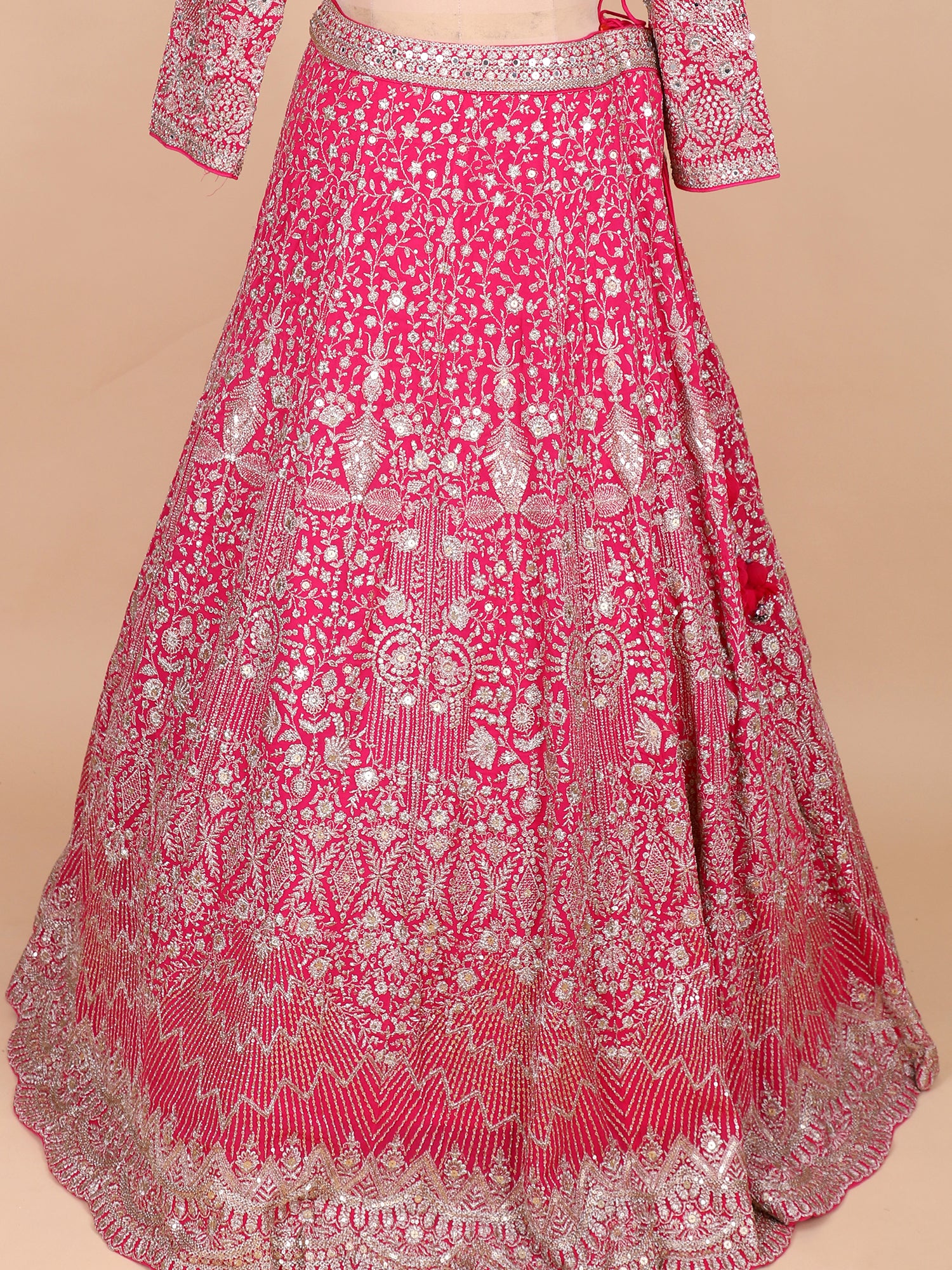 Pink Georgette Lehenga