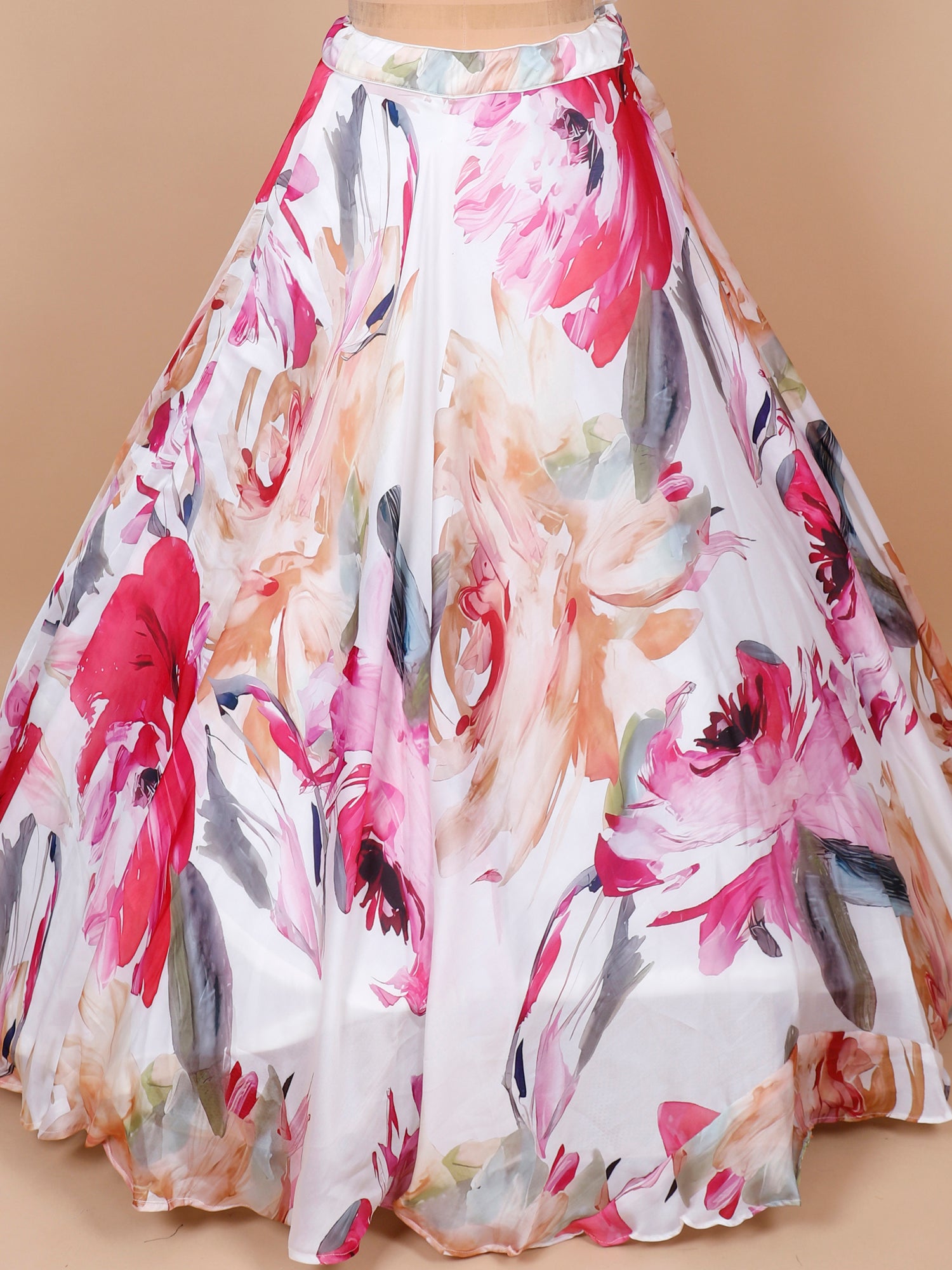 Multi Color Celebration Silk Lehenga