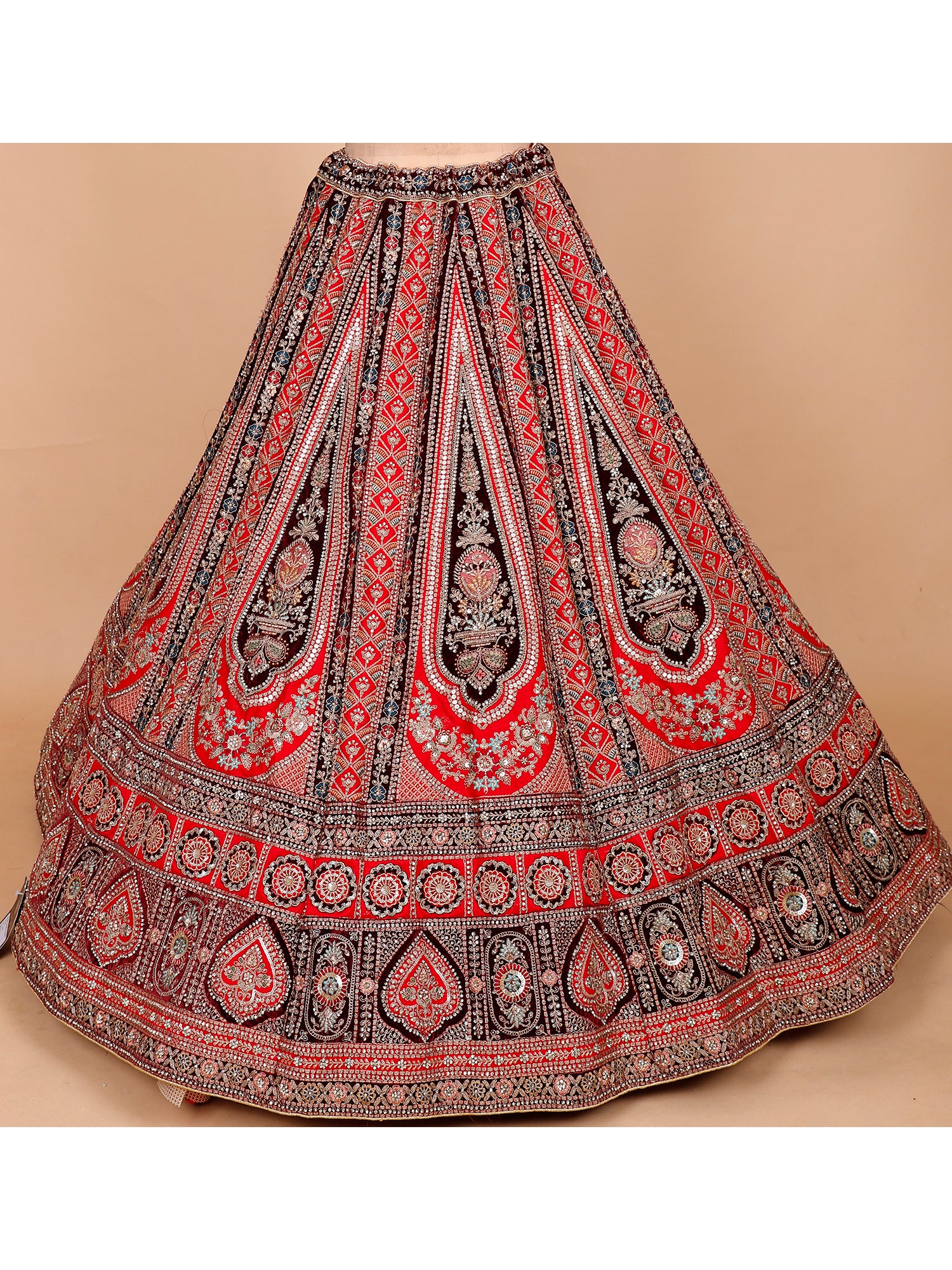 Artistic Velvet Multicolor Lehenga