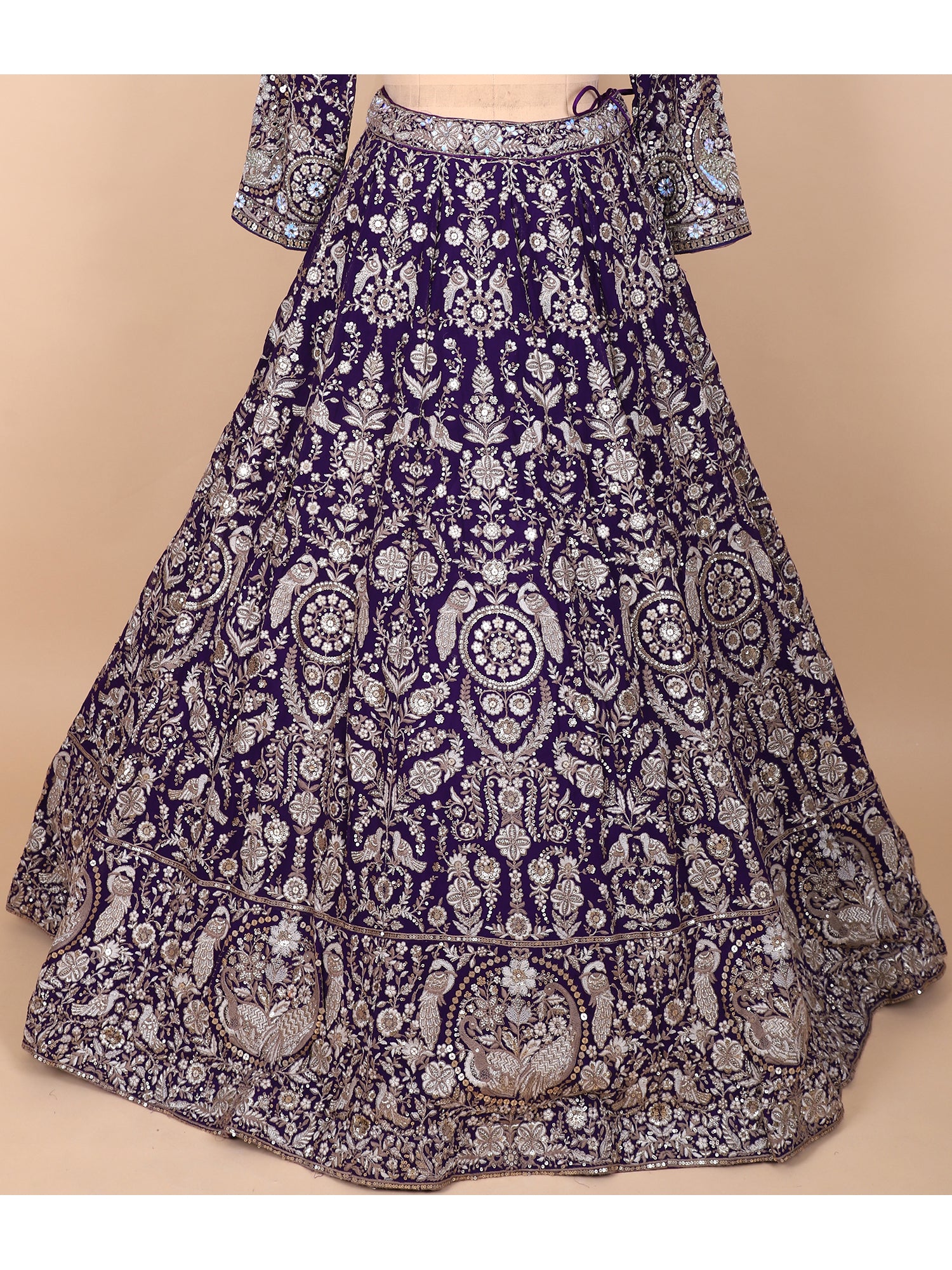 Mystic Purple Thread Work Lehenga For Weddings