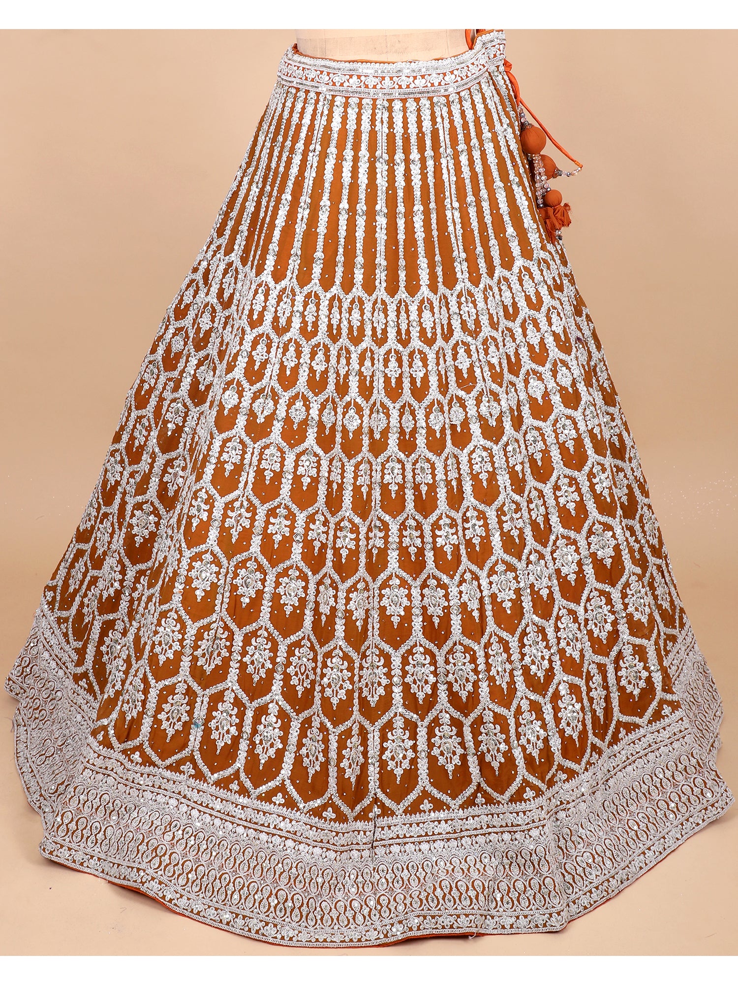 Sunflare Orange Georgette Lehenga
