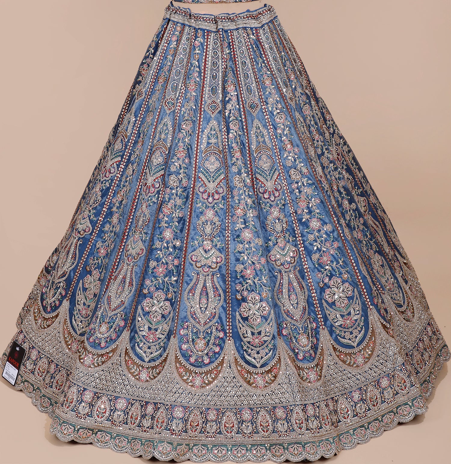 Royal Blue Shimmer Lehenga With Multi-Thread