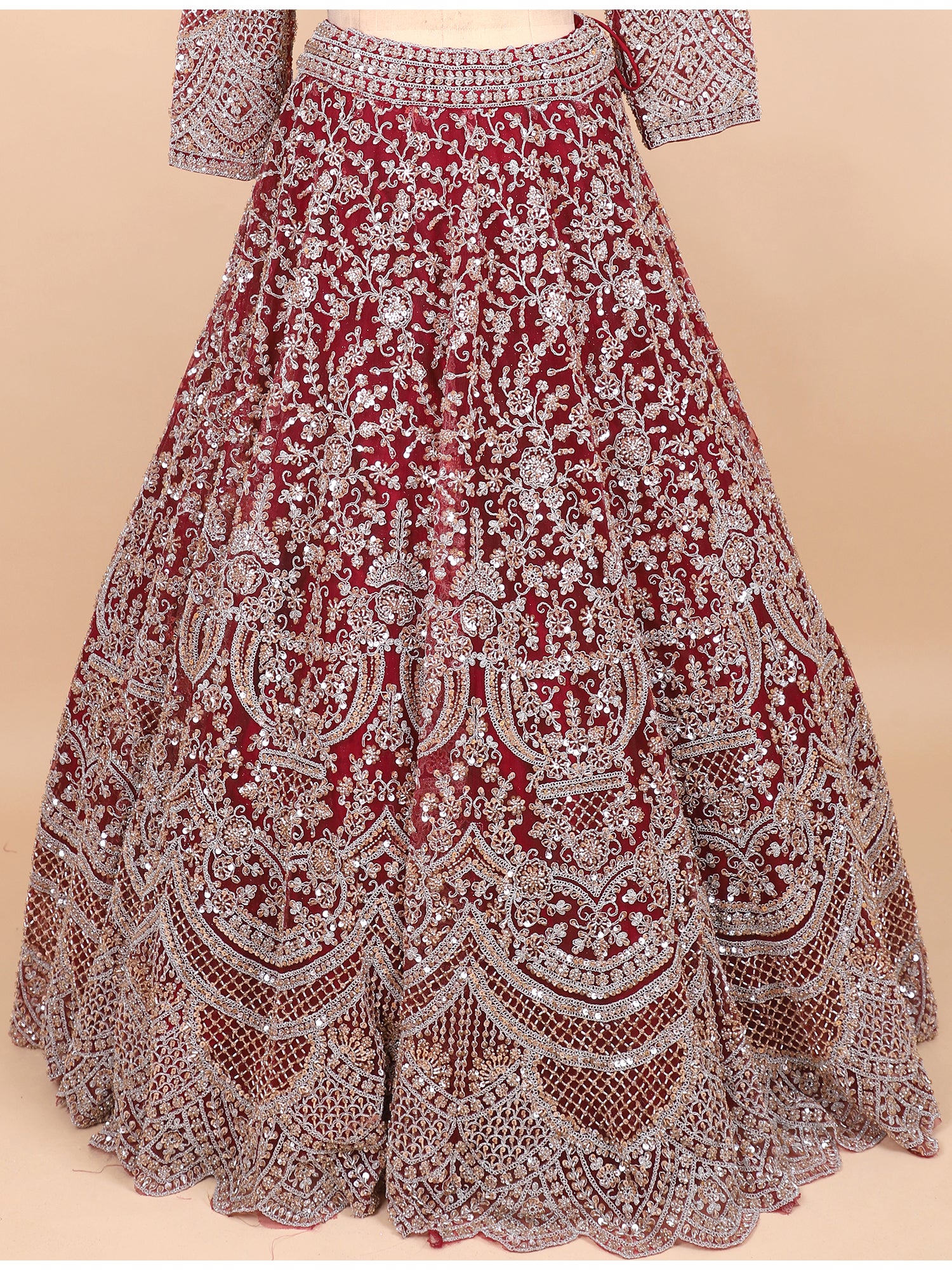 Elegant Glasscut Handwork Lehenga For Weddings & Parties