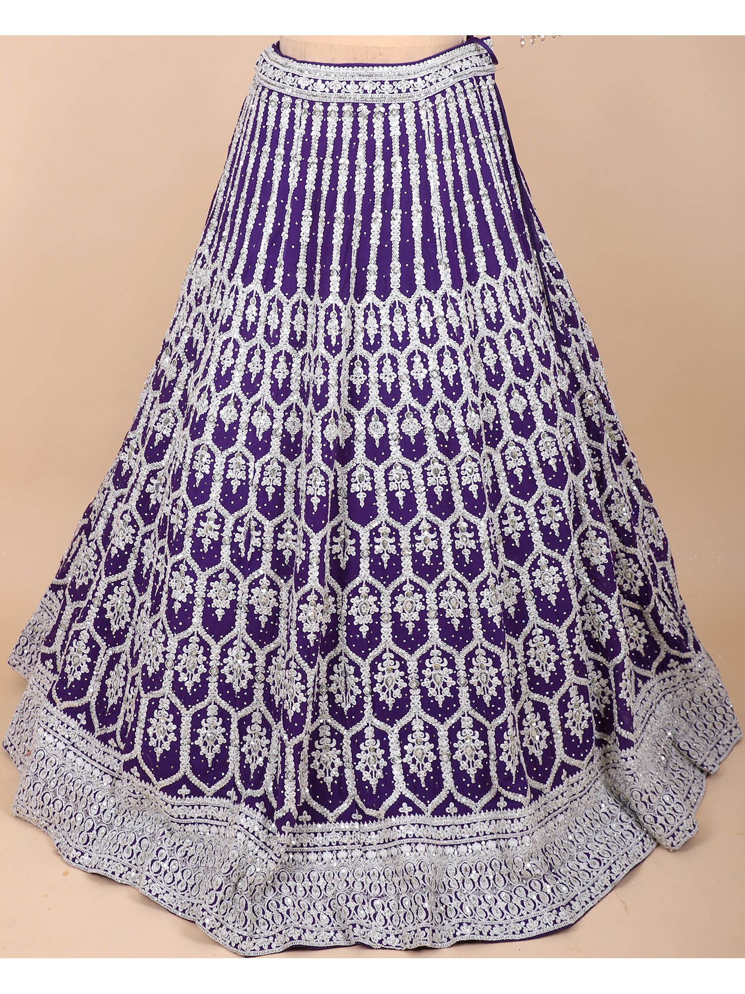Twilight Charm Purple Georgette Lehenga