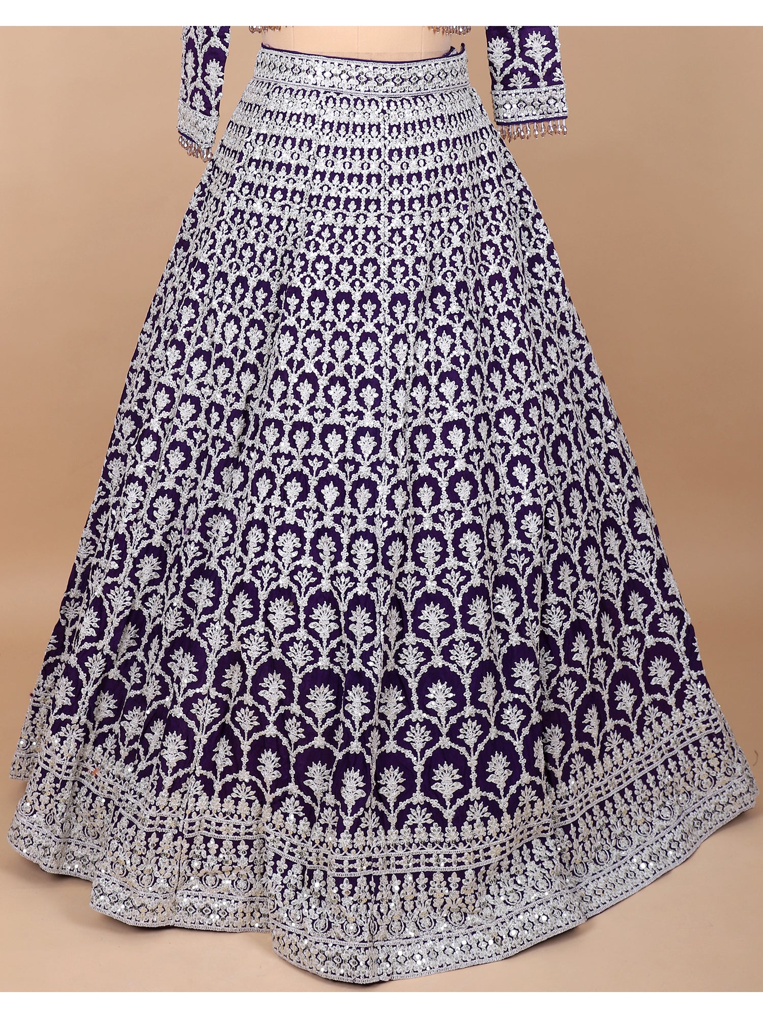 Royal Radiance Purple Georgette Lehenga