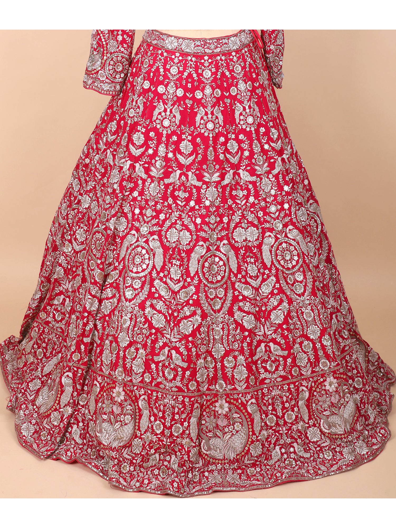 Pink Georgette Festive Lehenga