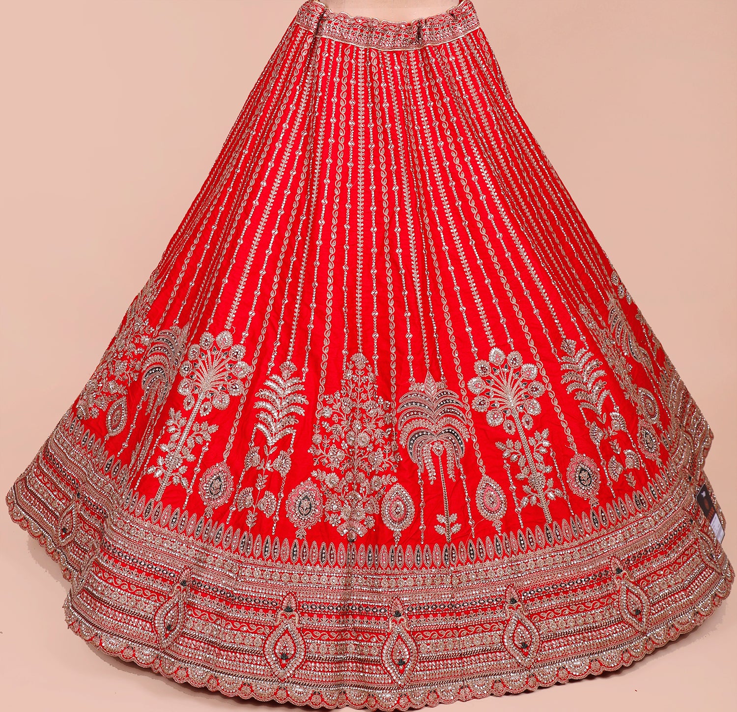 Regal Red Silk With Sequin & Jarkan Lehenga