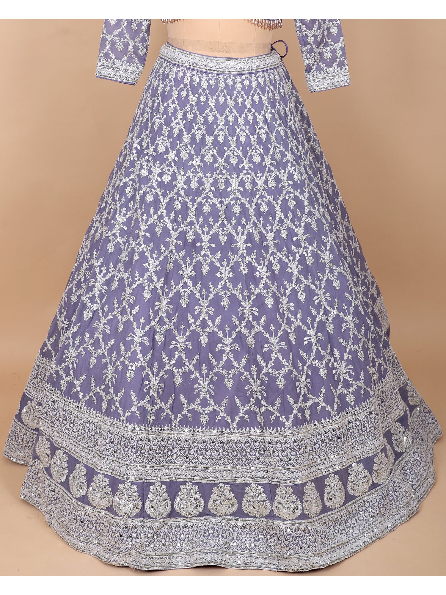 Lavender Designer Lehenga For Women
