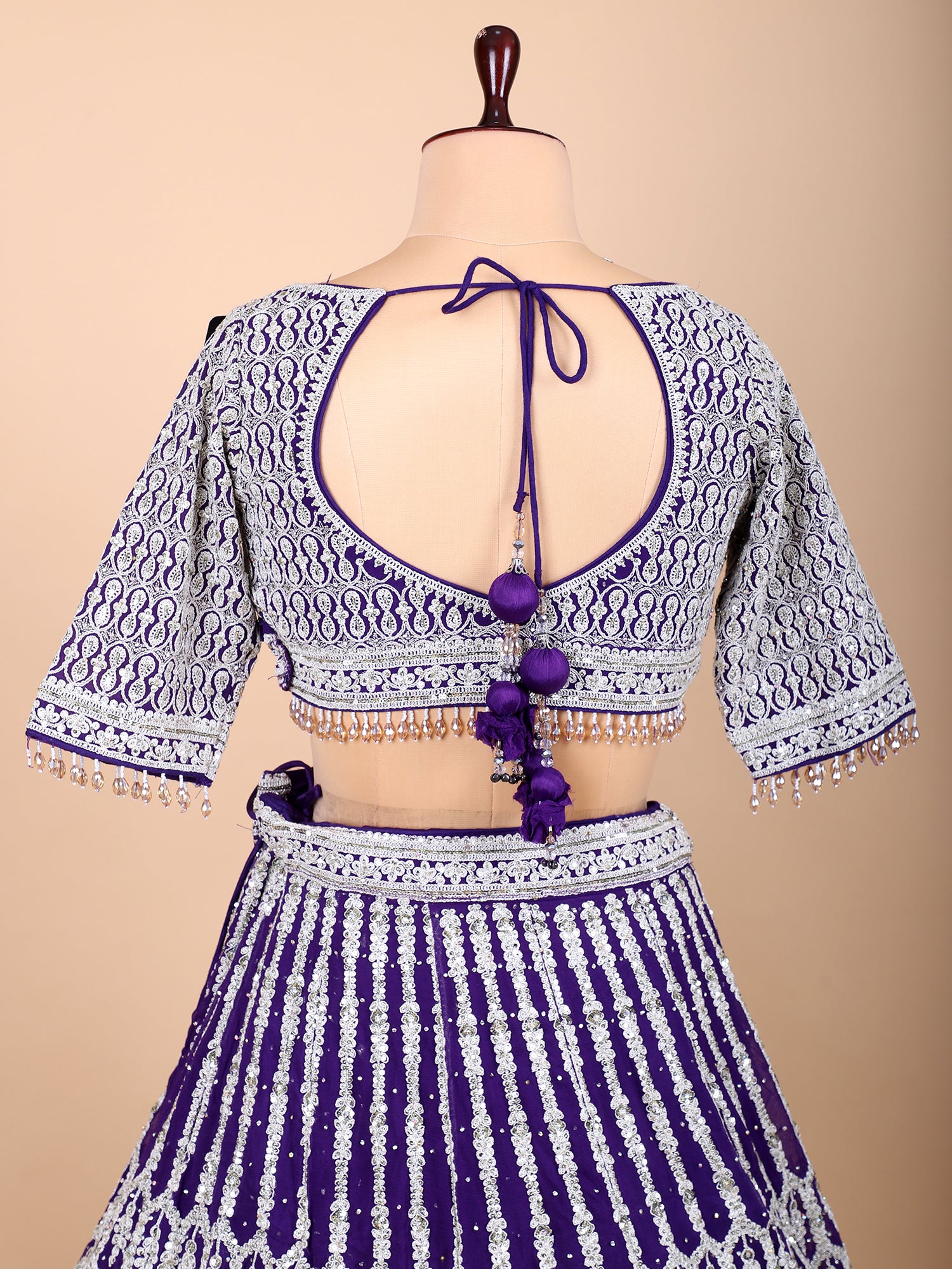 Twilight Charm Purple Georgette Lehenga