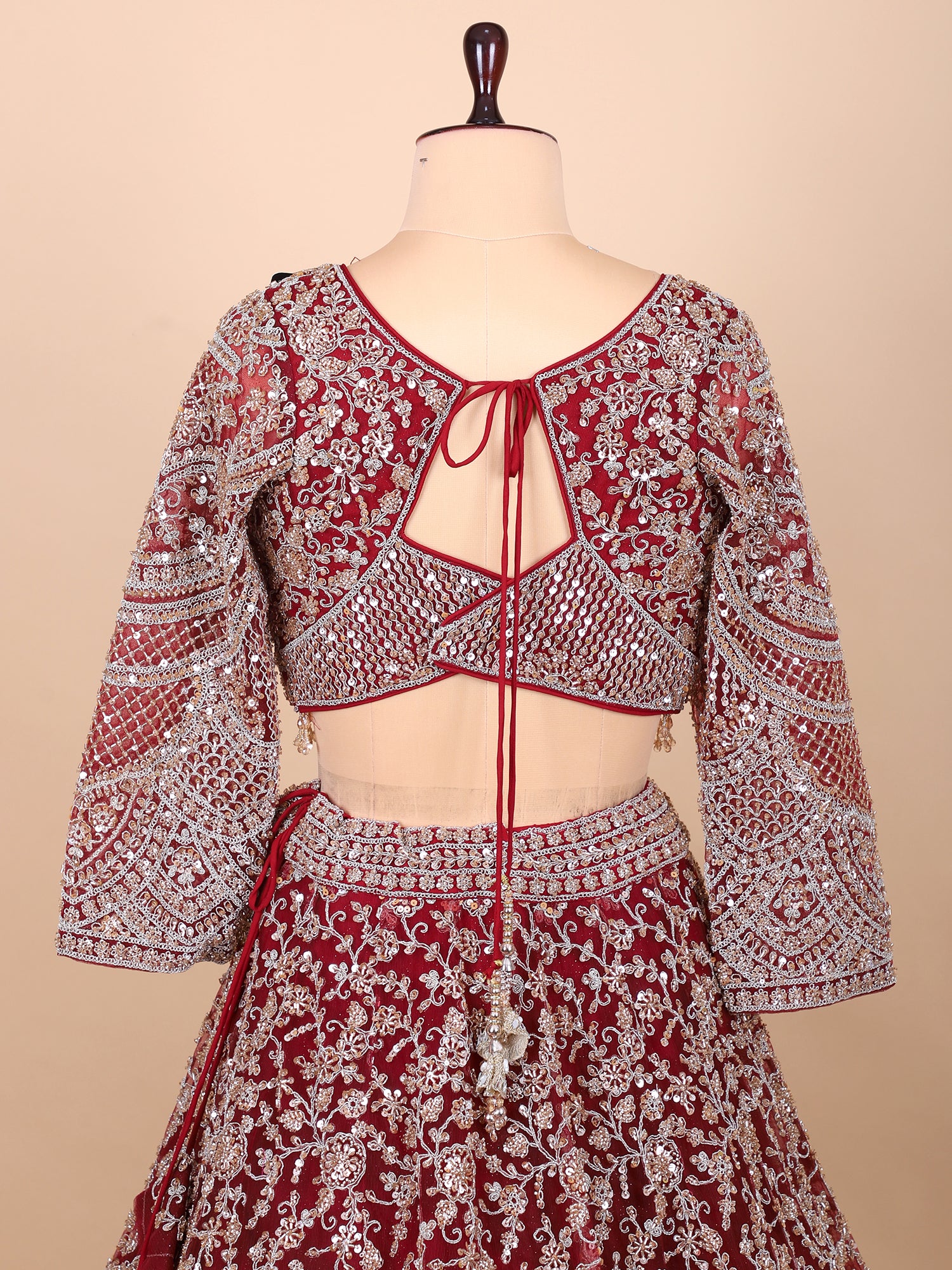 Elegant Glasscut Handwork Lehenga For Weddings & Parties