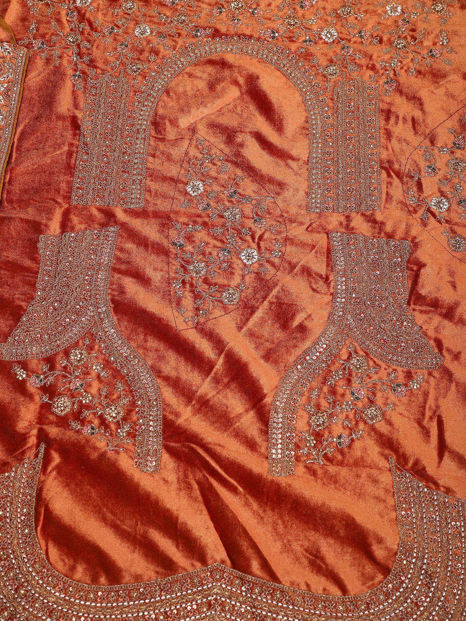 Vibrant Multi-Colour Bridal Lehenga With Embroidery