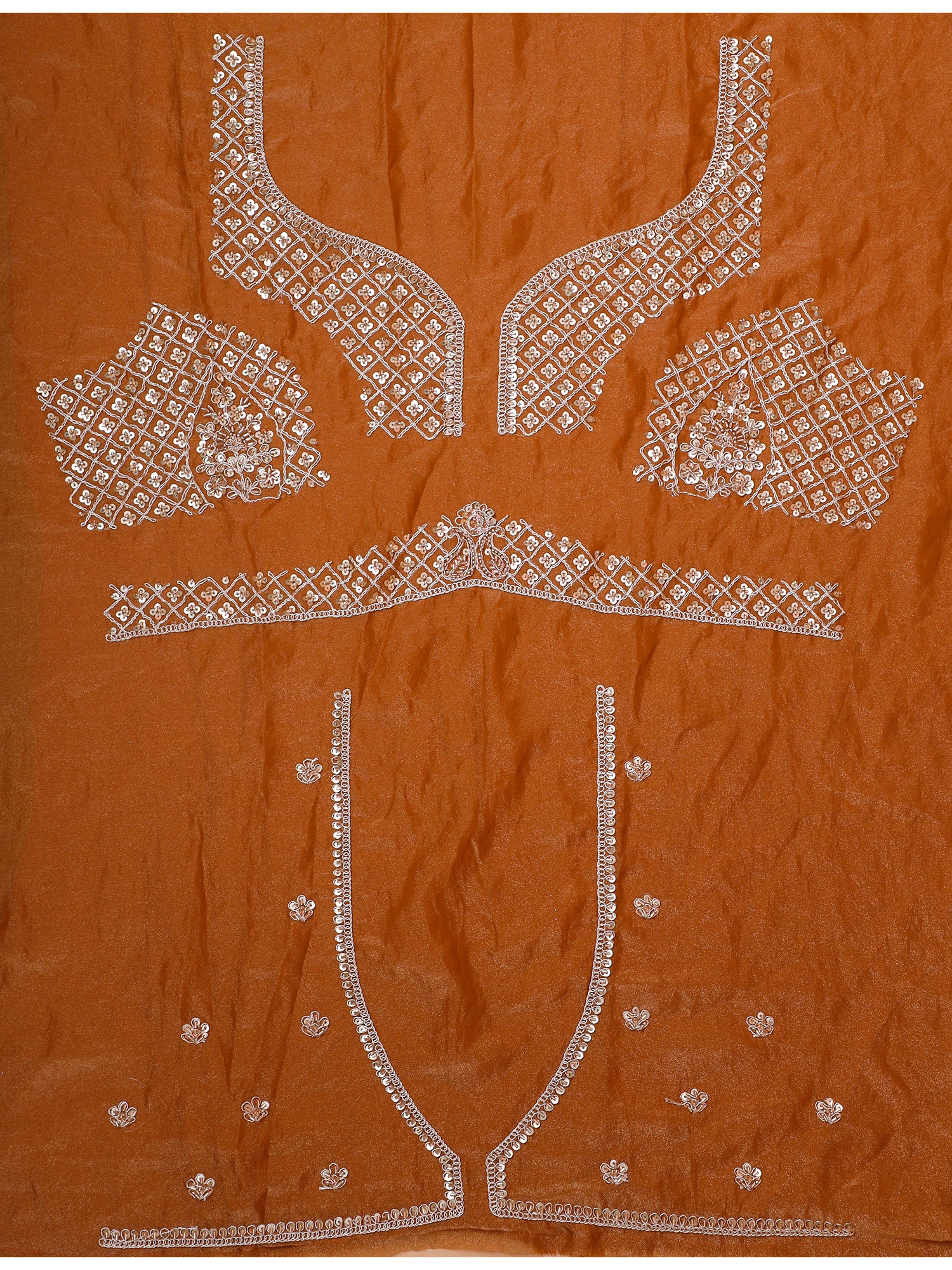 Mustard Orange Lehenga With Handwork