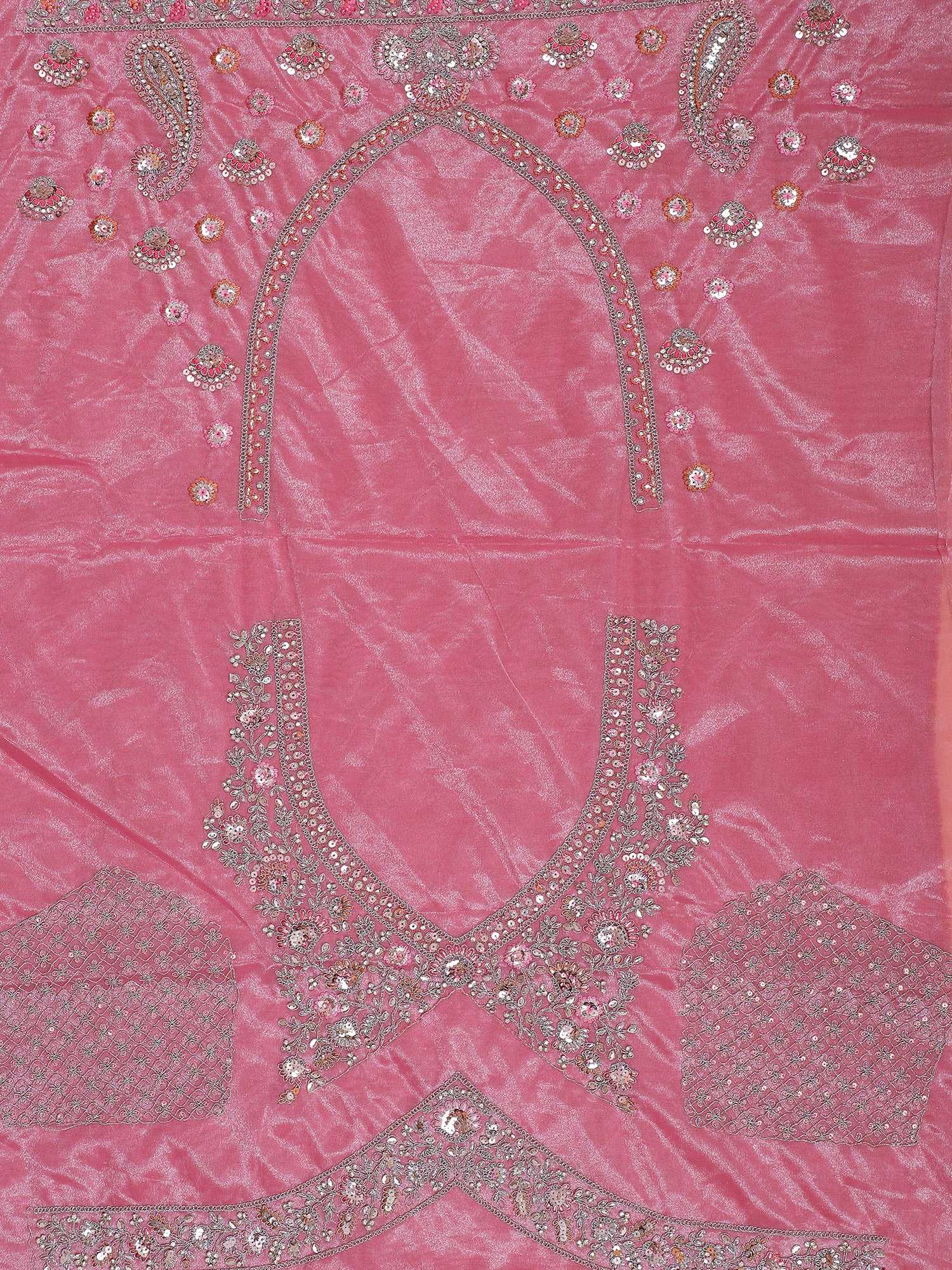 Pink Jimmy Choo Lehenga With Heavy Thread