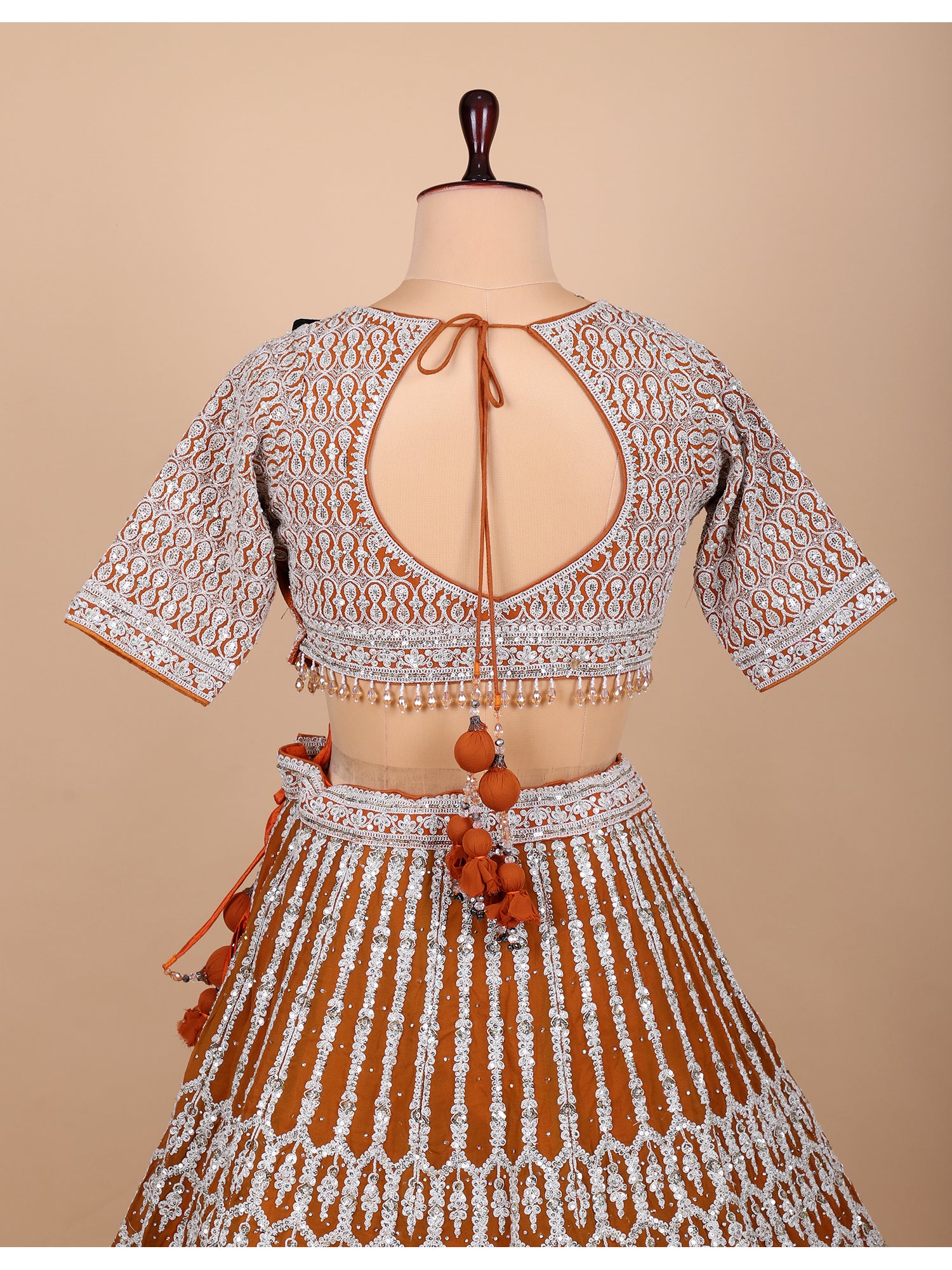 Sunflare Orange Georgette Lehenga