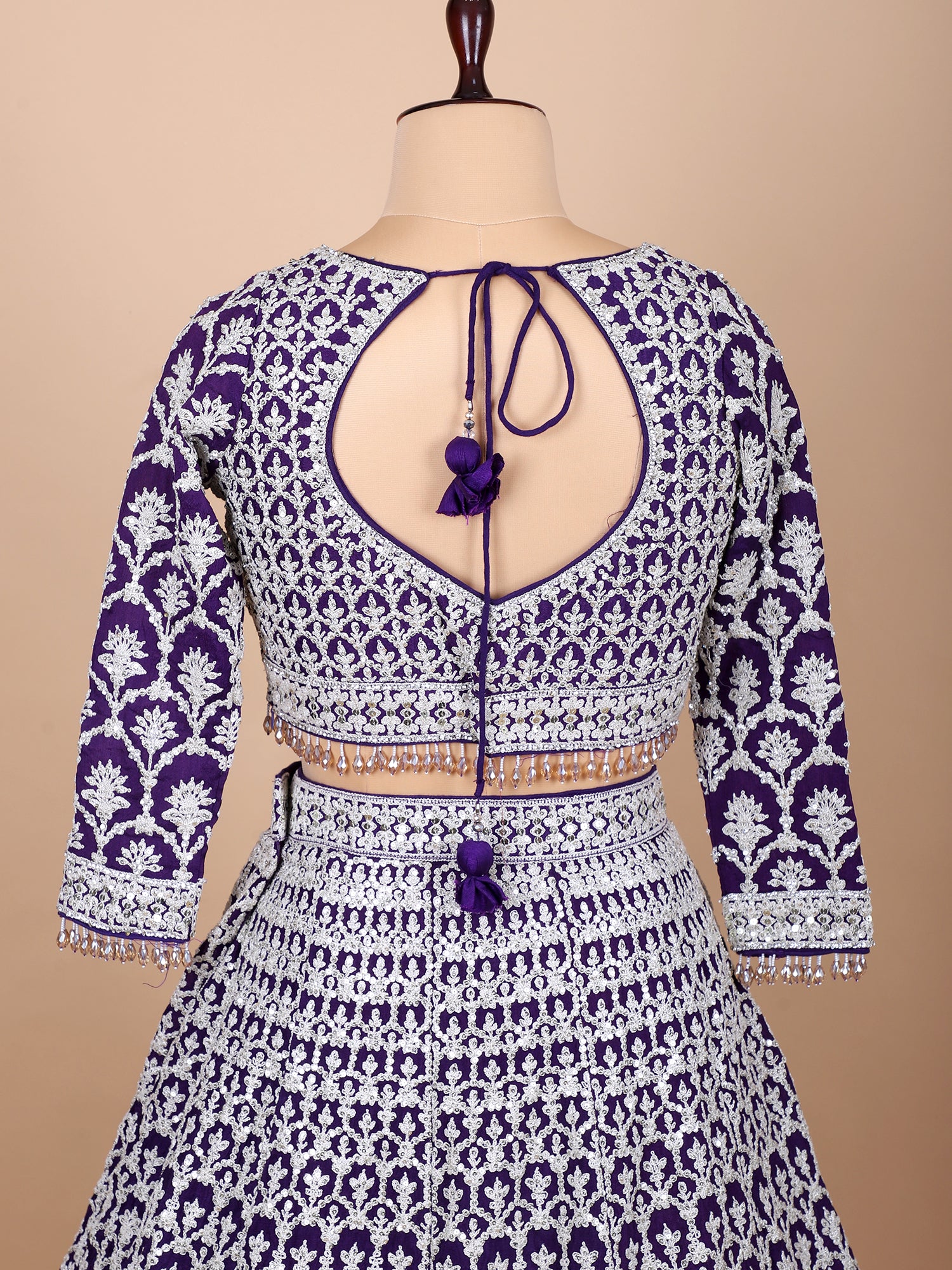 Royal Radiance Purple Georgette Lehenga