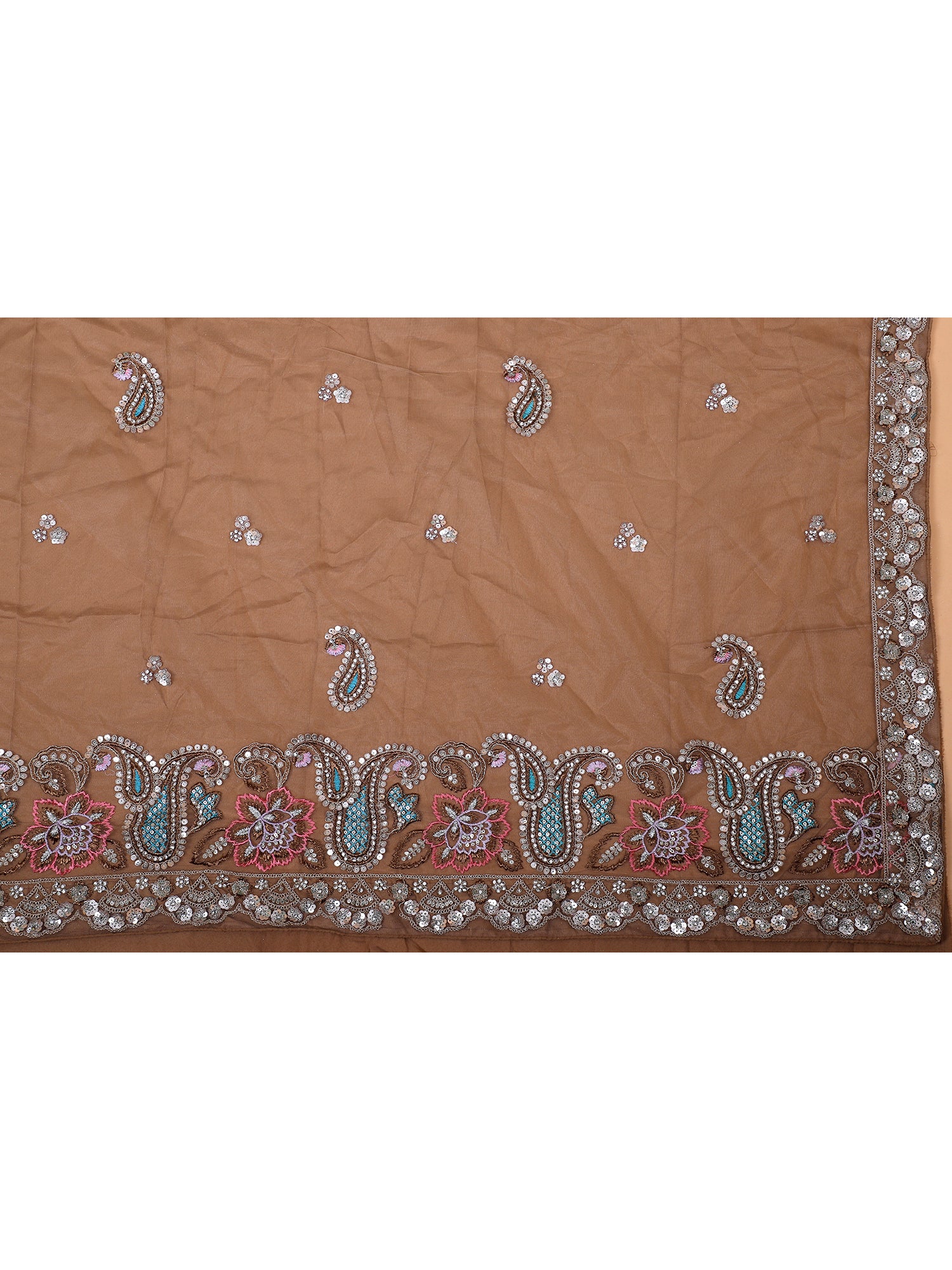 Brown Couture Lehenga With Hand Embroidery