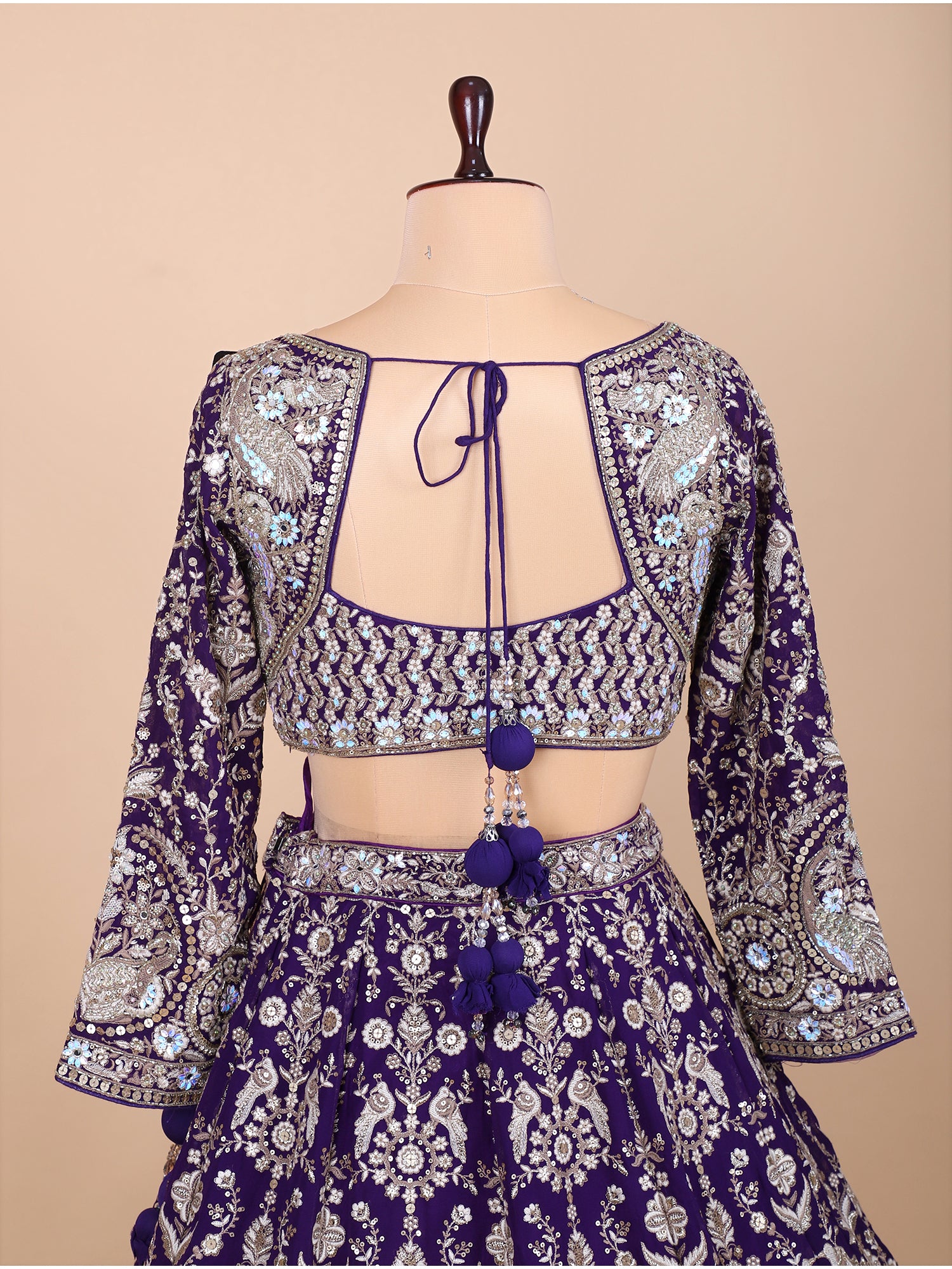 Mystic Purple Thread Work Lehenga For Weddings